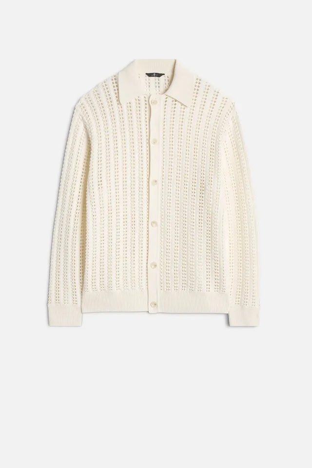 7-for-all-mankind-crochet-knit-polo-herren-wei-baumwolle image 1