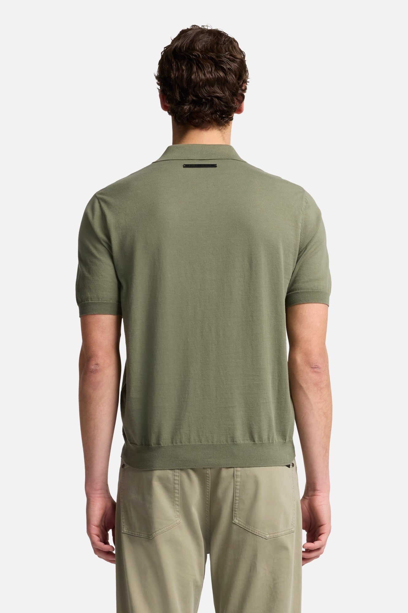 7-for-all-mankind-polo-sweater-army-green-herren-kurzarm-baumwolle image 5