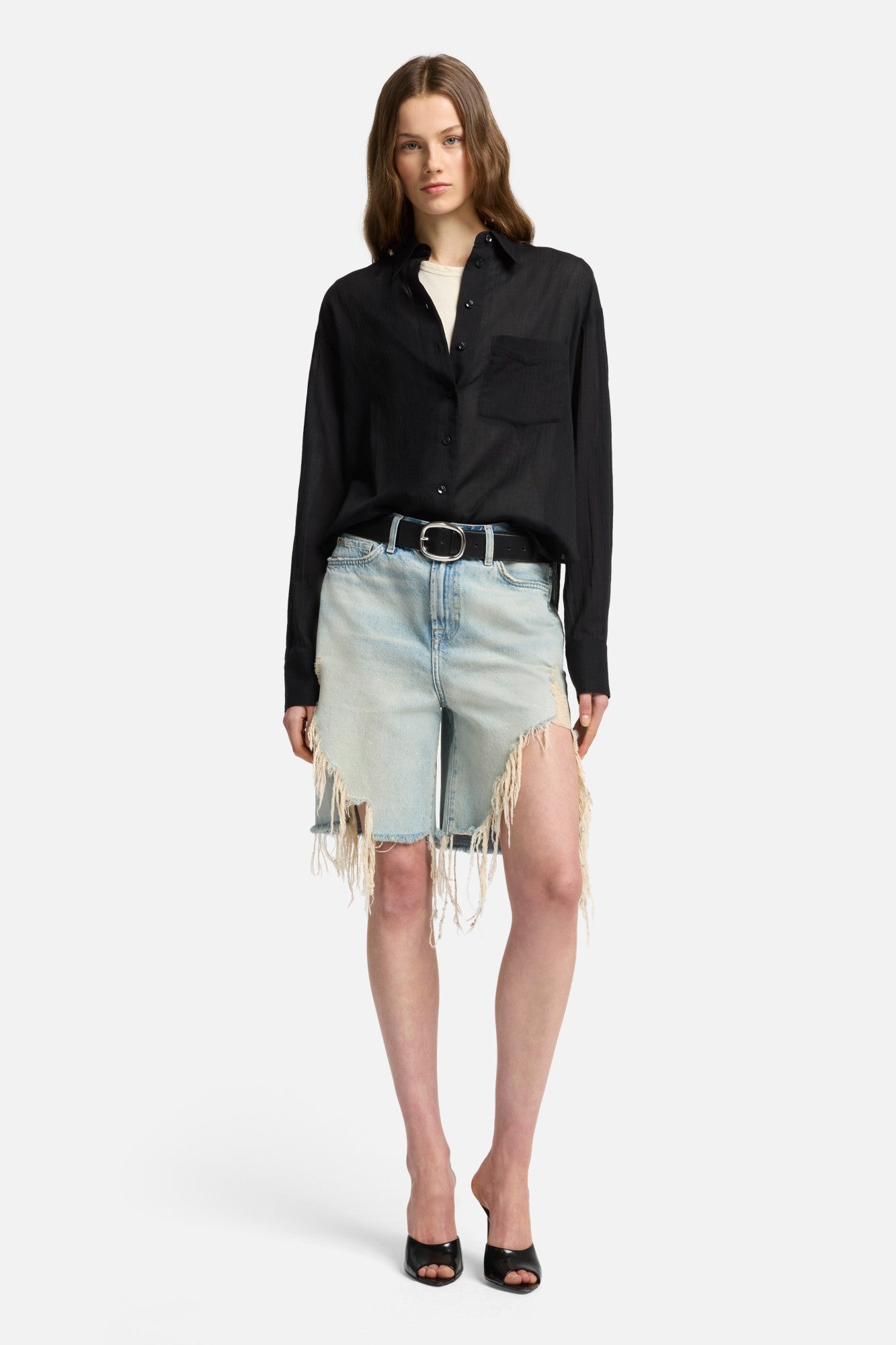 7-for-all-mankind-oversize-button-down-damen-bluse-schwarz image 2