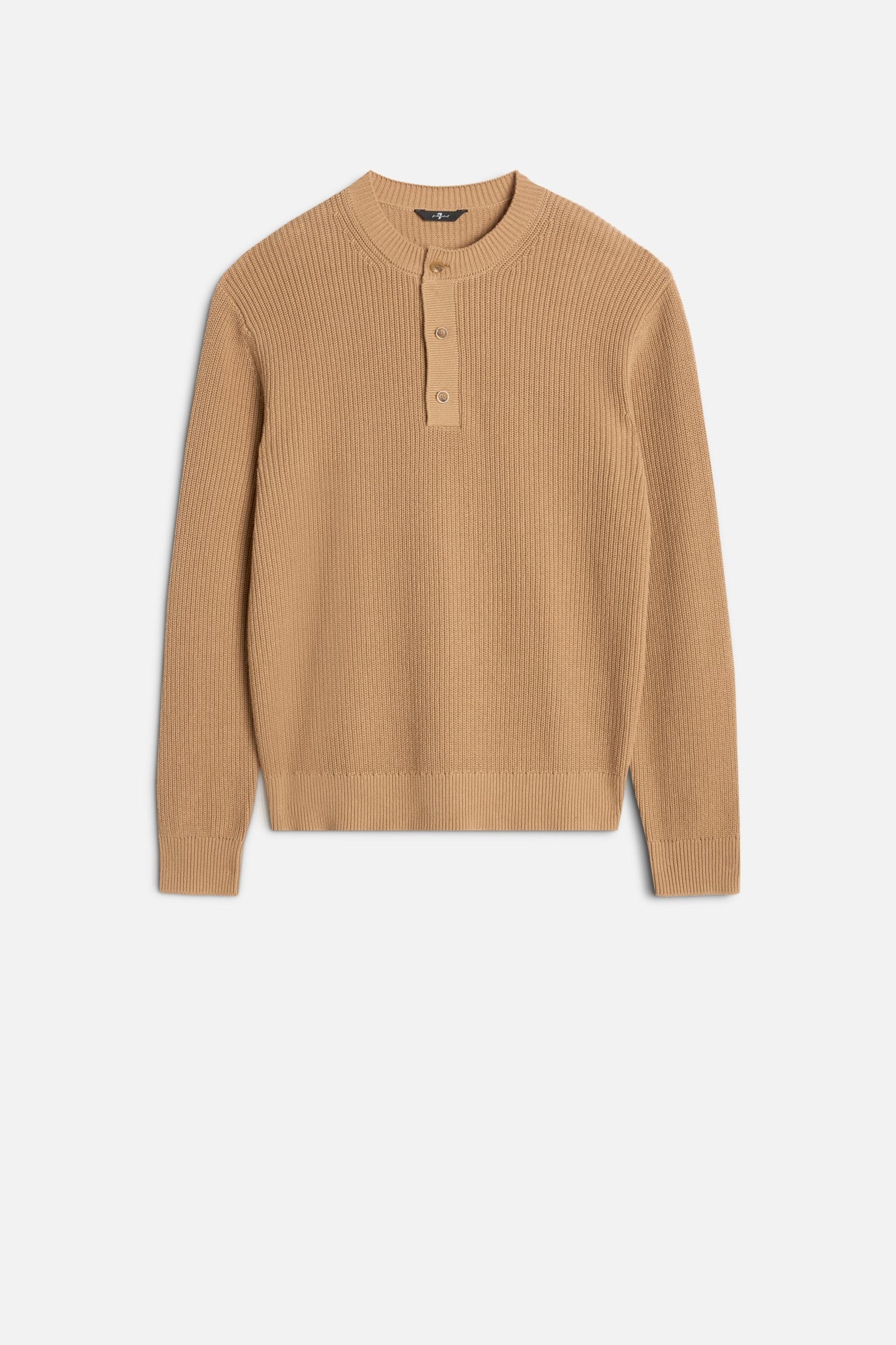 7-for-all-mankind-henley-sweater-herren-pullover-beige-baumwolle image 1
