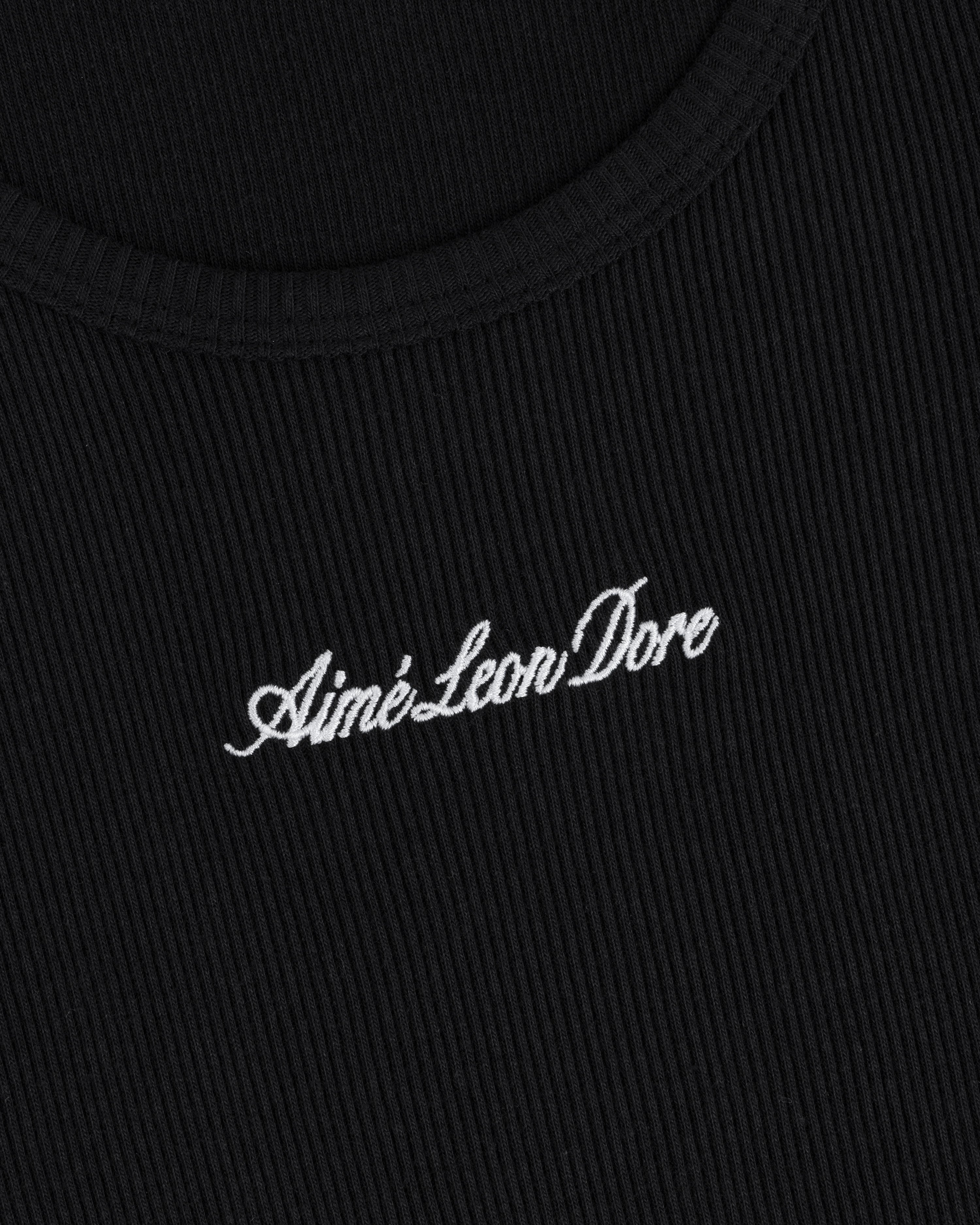 aim-leon-dore-embroidered-logo-tank-top-schwarz image 3