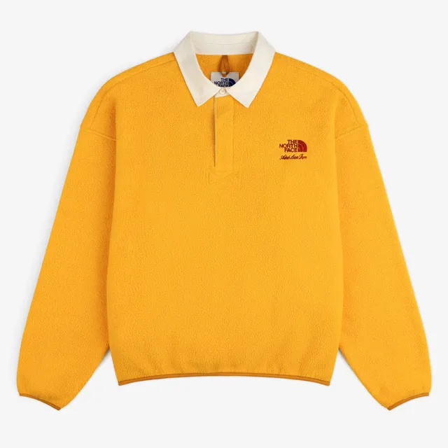 aim-leon-dore-x-the-north-face-fleece-rugby-gold image 1