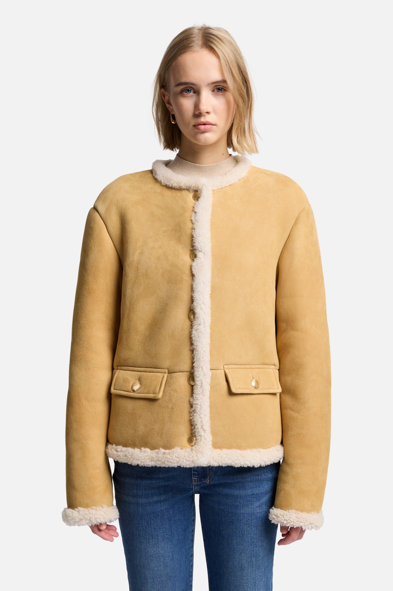 7-for-all-mankind-cropped-shearling-jacke-porcini image 2