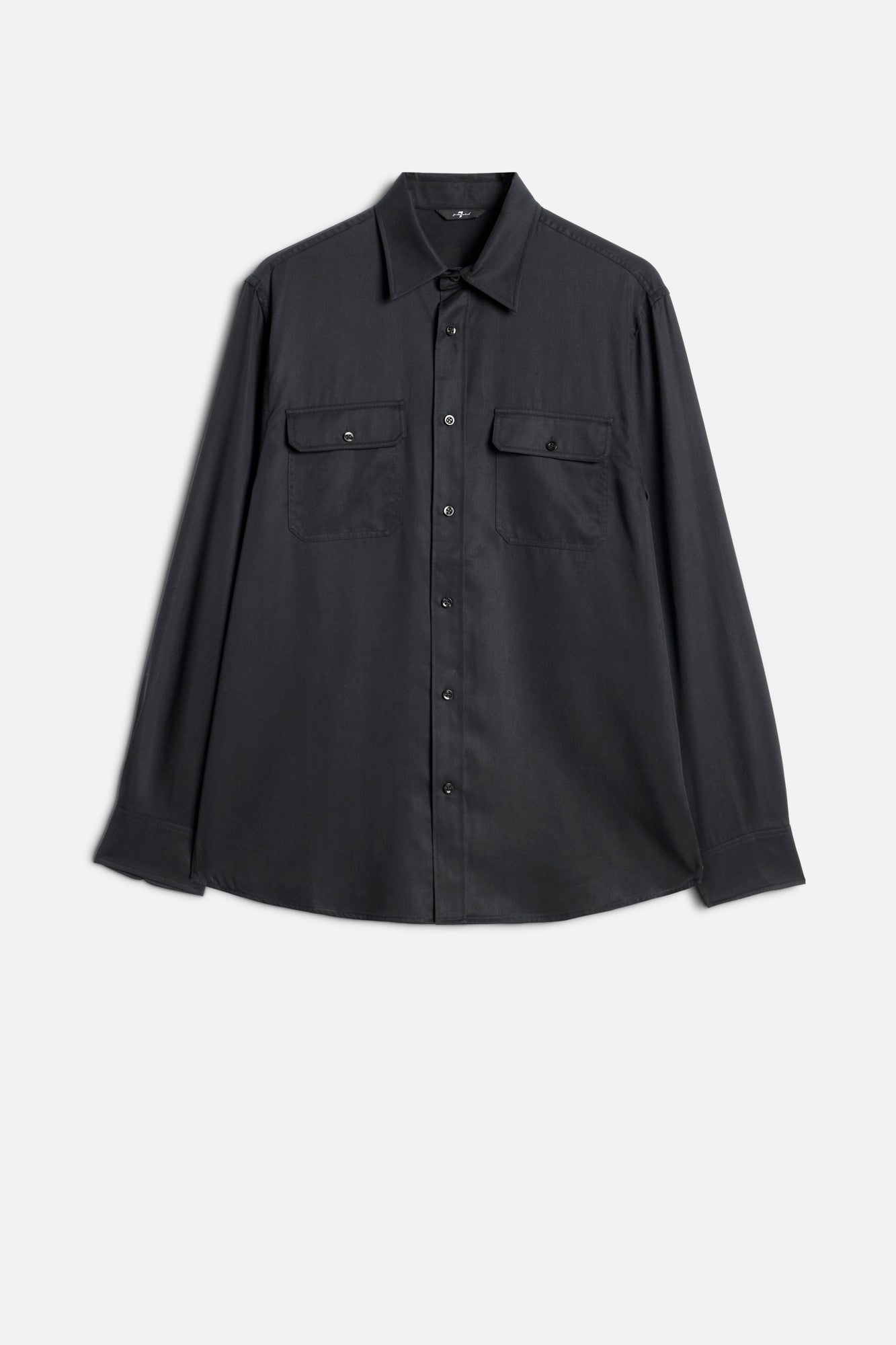 7-for-all-mankind-military-shirt-in-fluid-black-herren-hemd-aus-100-lyocell image 1