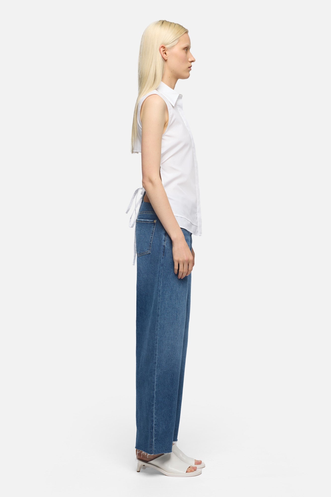 7-for-all-mankind-open-back-sleeveless-shirt-bluse-poplin-optical-white image 6