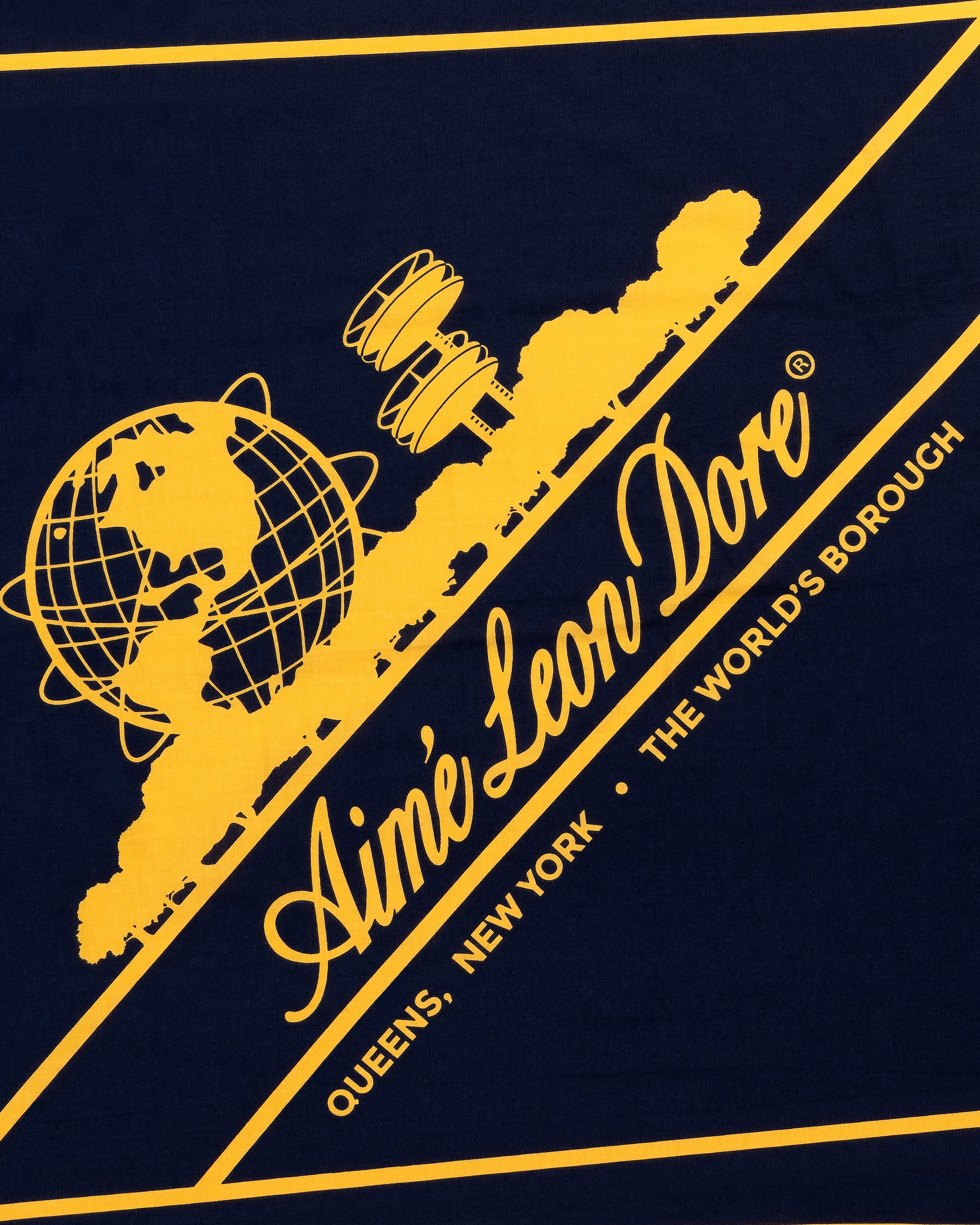 aim-leon-dore-unisphere-bandana-tuch-navy-gelb-27-baumwolle image 3