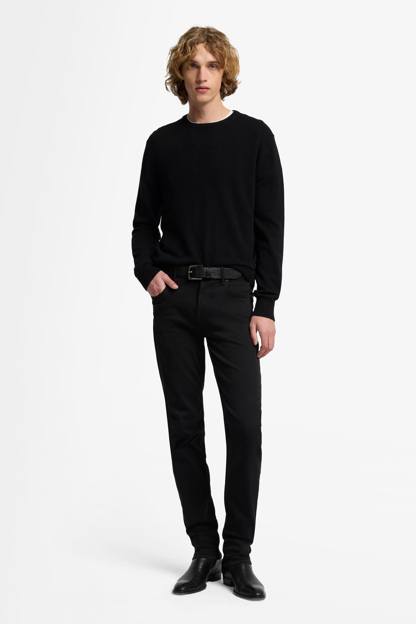7-for-all-mankind-slimmy-luxe-performance-black-herren-slim-jeans image 2