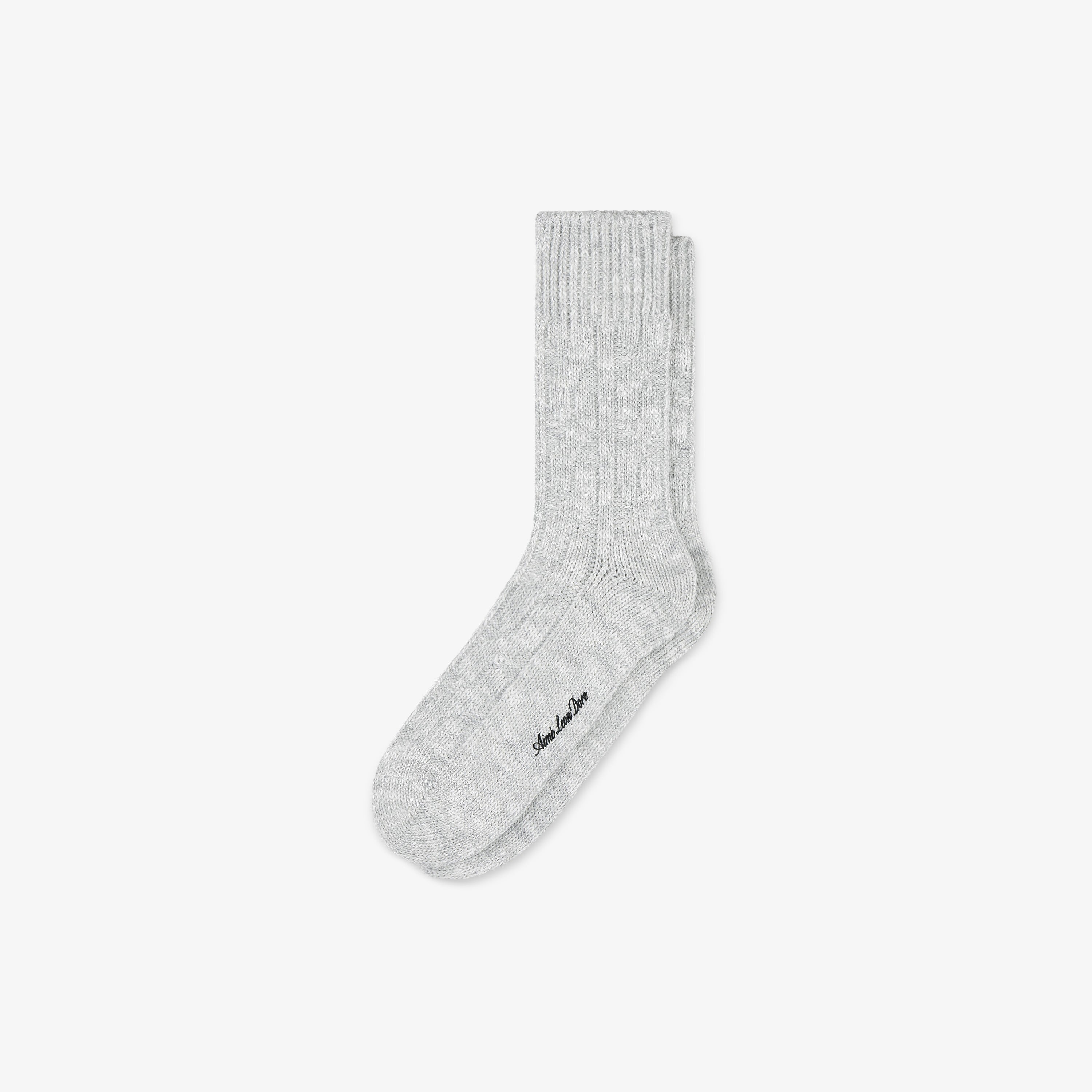 aim-leon-dore-cable-knit-hiking-sock-graue-wandersocken image 1