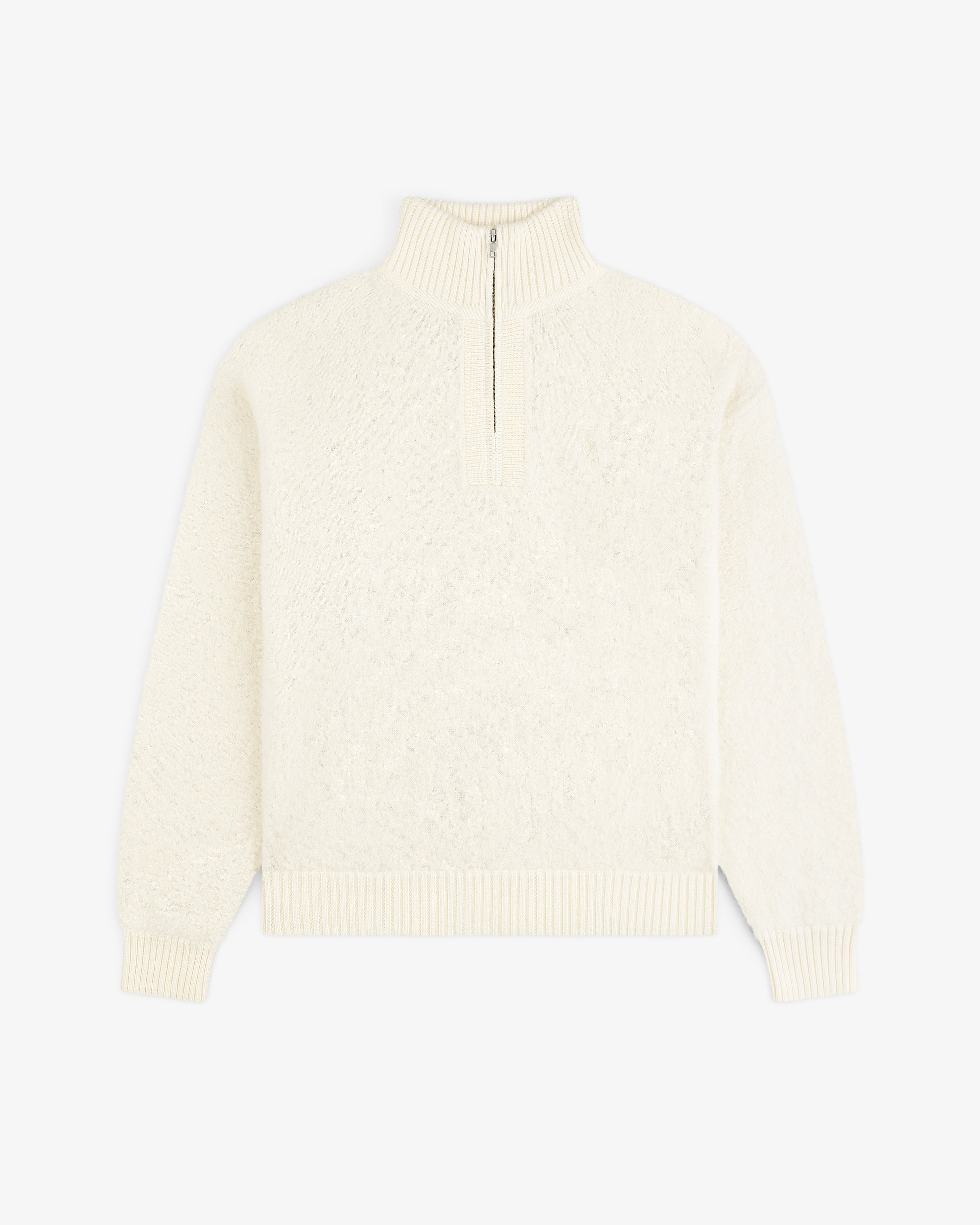 aim-leon-dore-alpaca-wool-quarter-zip-pullover-cream image 2