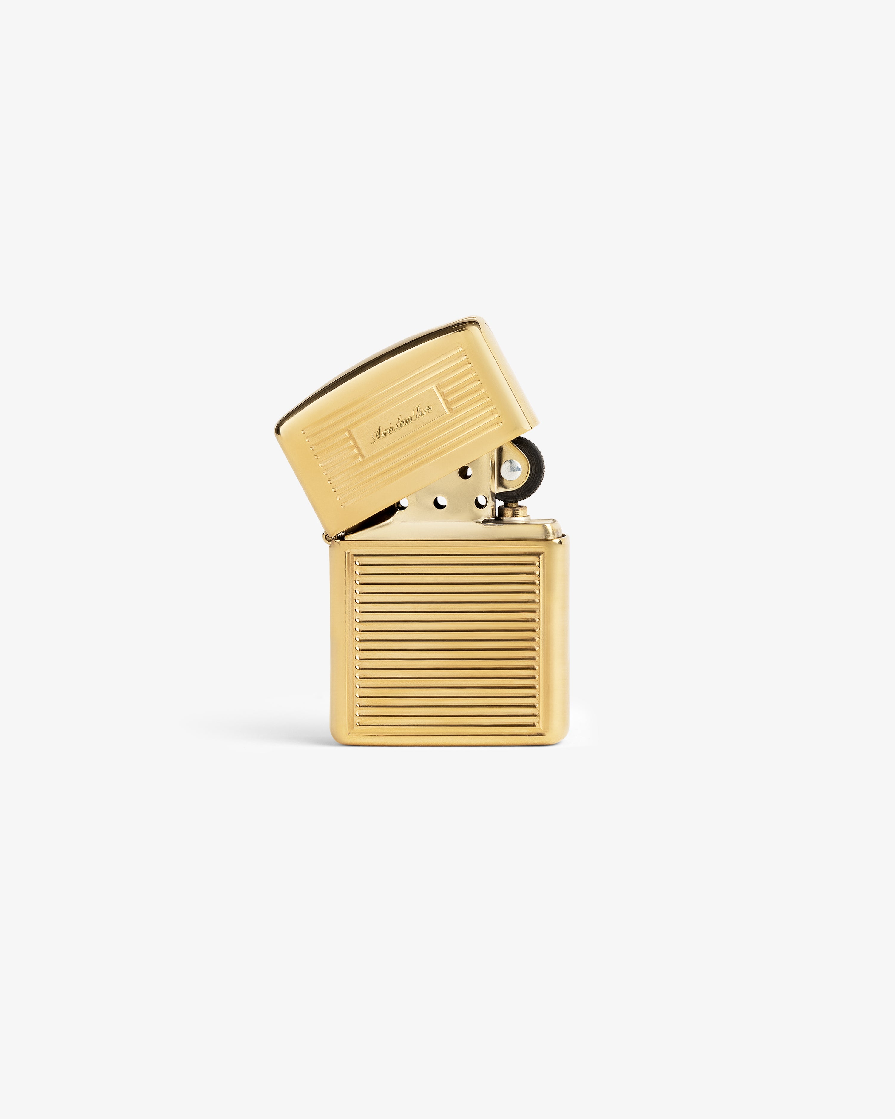 aim-leon-dore-brass-zippo-lighter-goldenes-messing-feuerzeug-made-in-usa image 3
