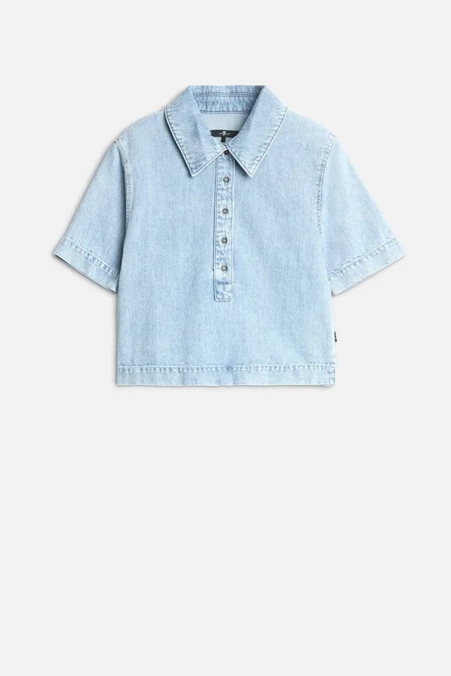 7-for-all-mankind-indigo-linen-polo-kansas-damen image 1