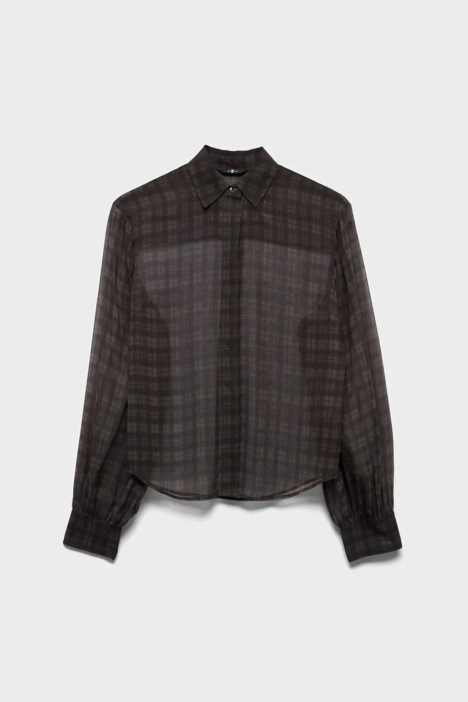 7-for-all-mankind-balloon-sleeve-shirt-shadow-check-damen-bluse image 1