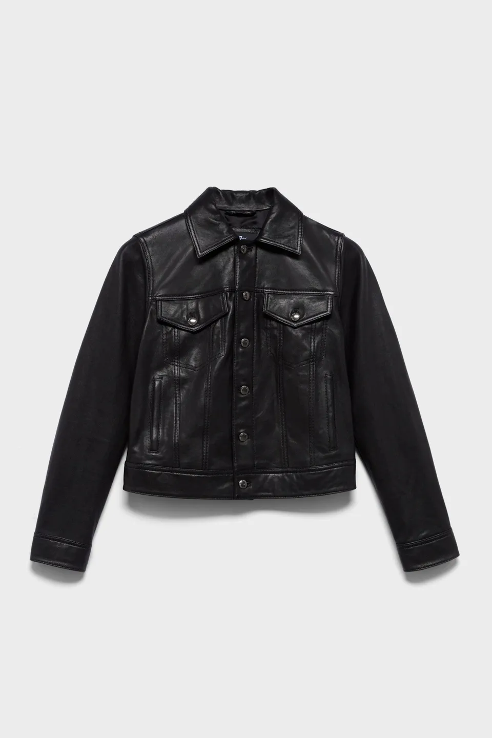 7-for-all-mankind-adi-trucker-jacket-leder-schwarz image 1