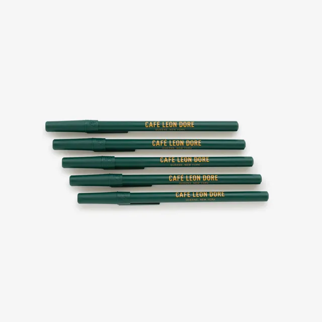 caf-leon-dore-ballpoint-pen-pack-5er-kugelschreiber-set-schwarz image 1