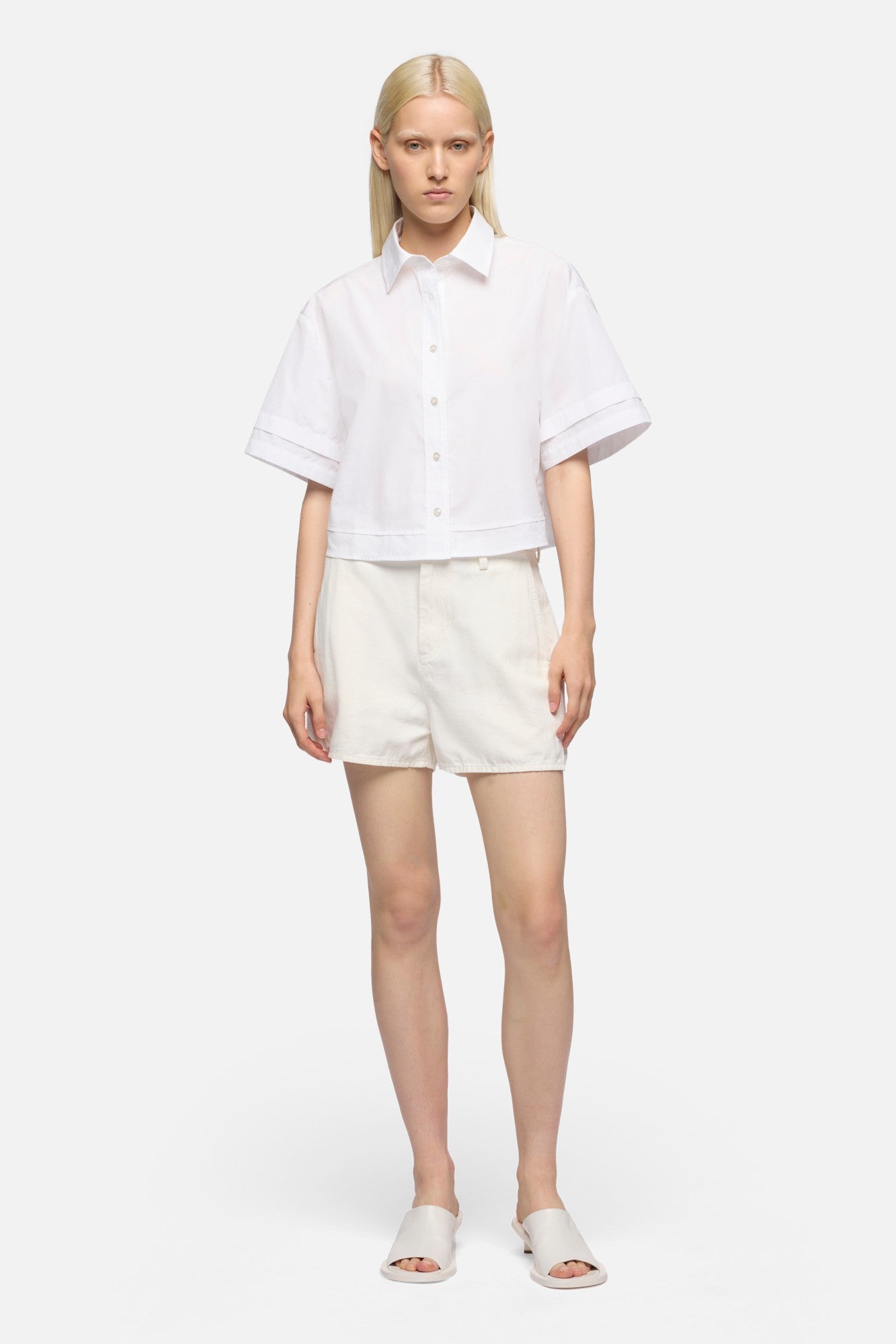 7-for-all-mankind-double-short-sleeve-shirt-poplin-optical-white image 2