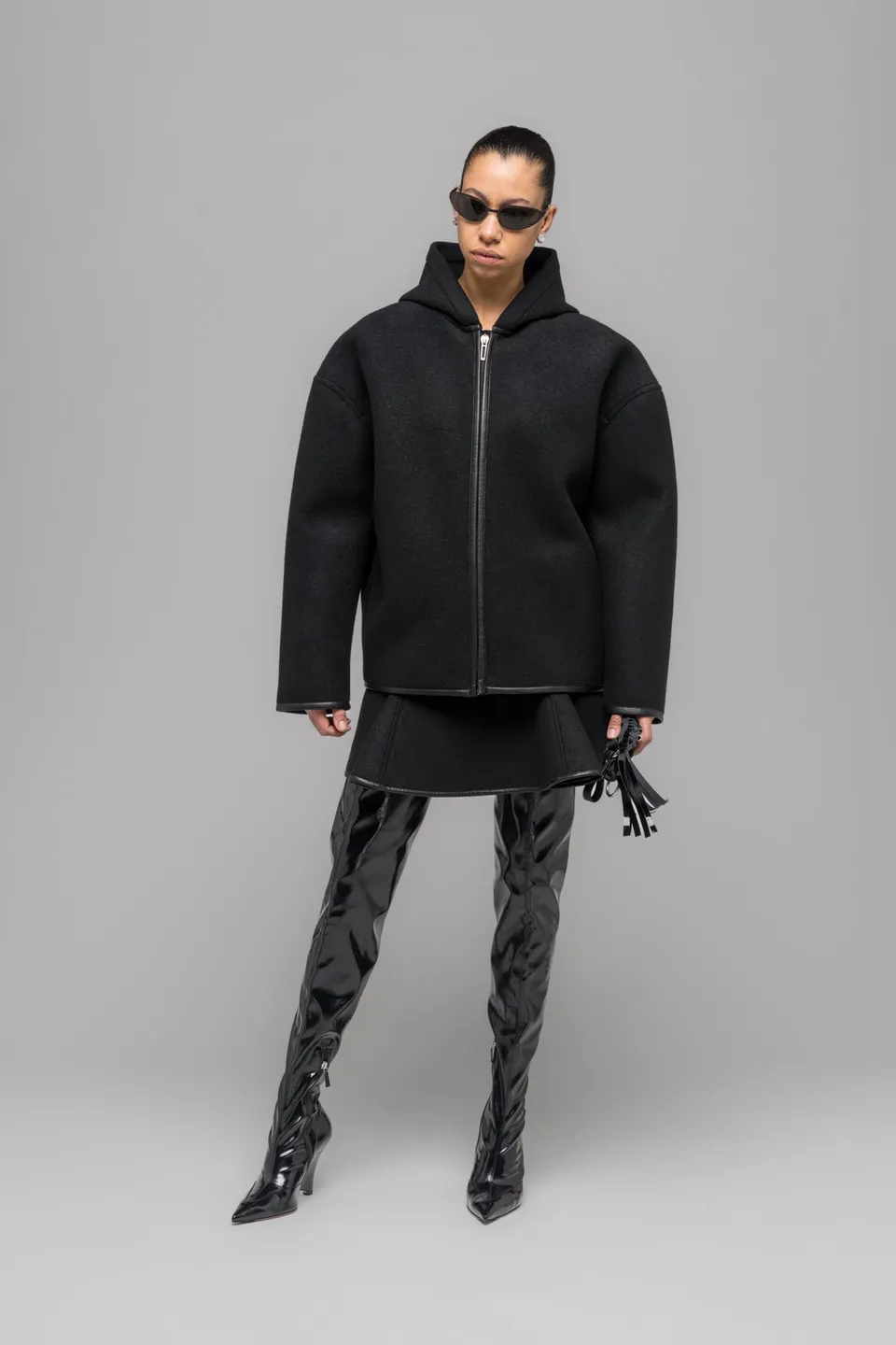 032c-neoprene-zip-up-hooded-jacke-mit-kapuze image 1