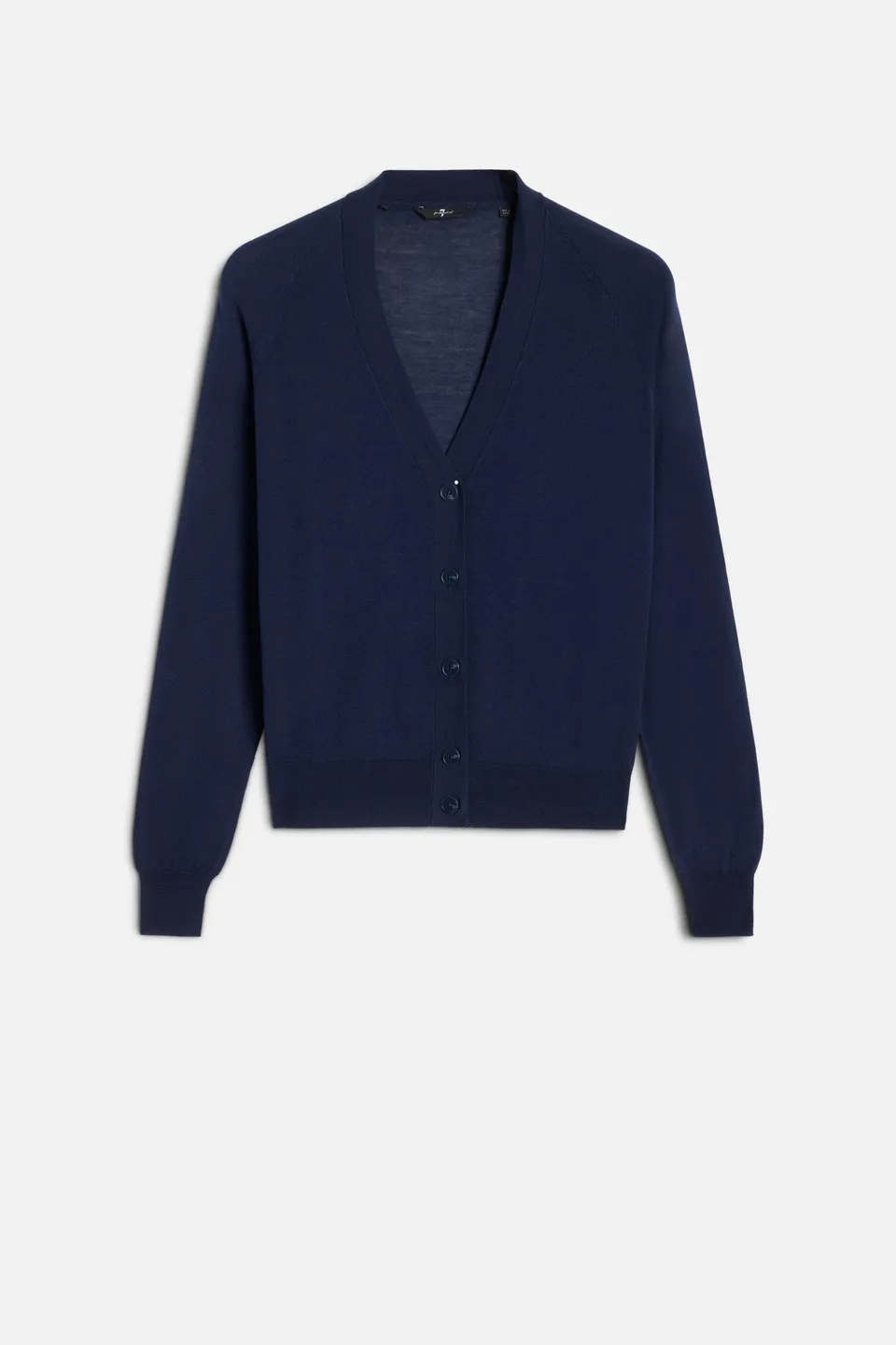7-for-all-mankind-silk-blend-v-neck-cardigan-damen-navy image 1