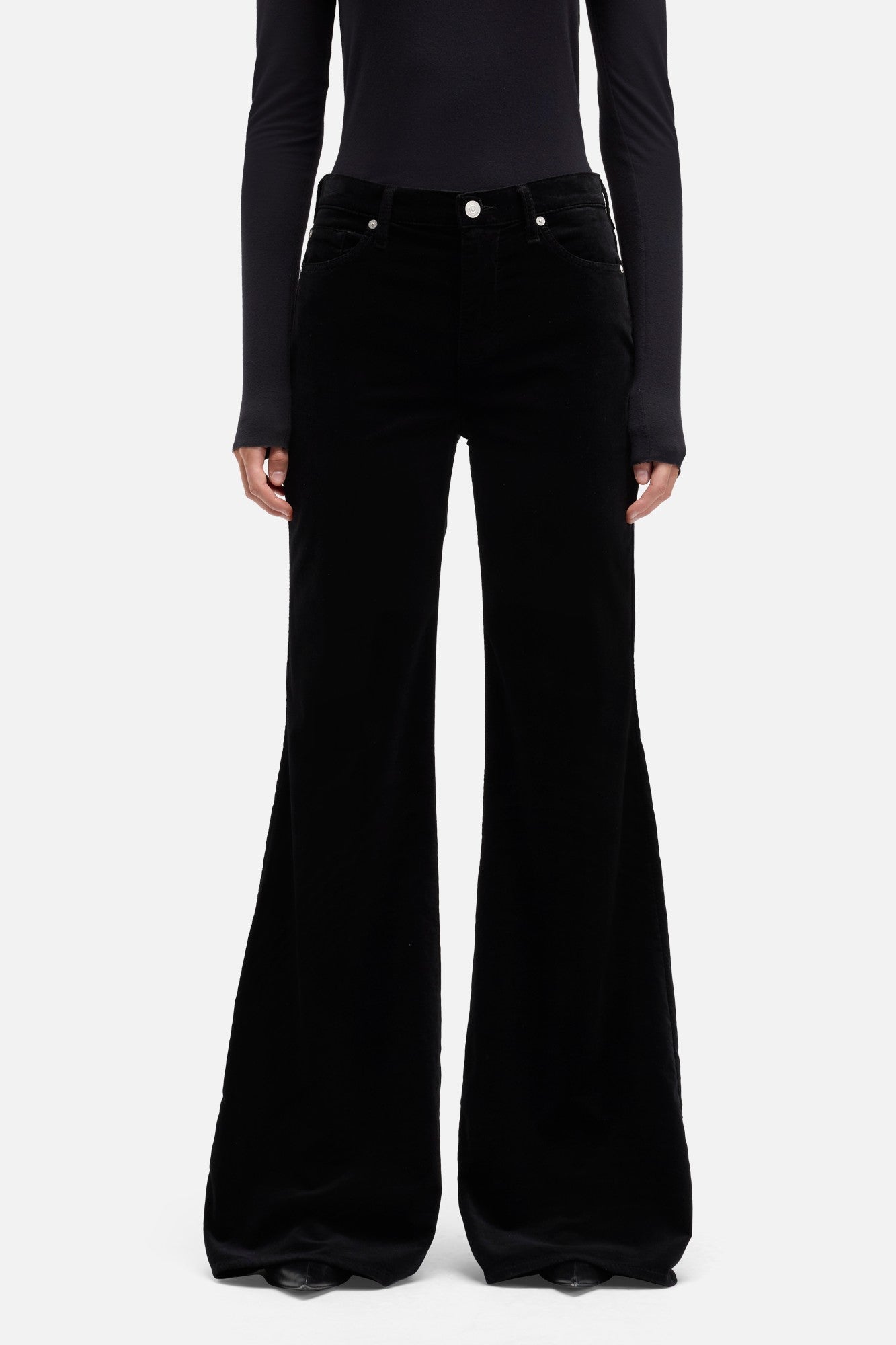 7-for-all-mankind-velvet-retro-flare-hose-black image 3