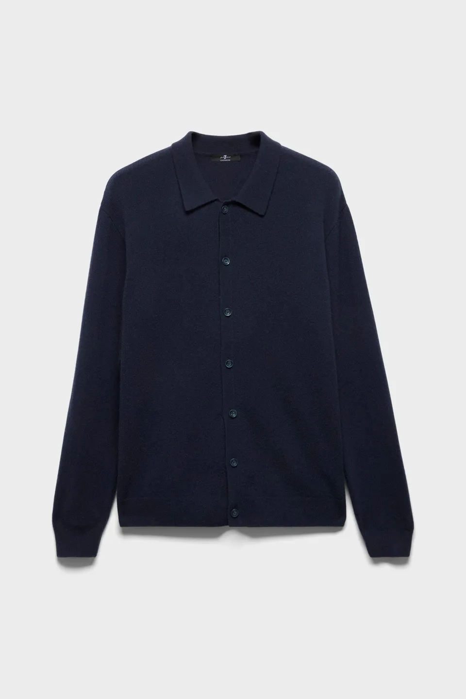 7-for-all-mankind-button-polo-strick-cardigan-cashmere-midnight-herren image 1