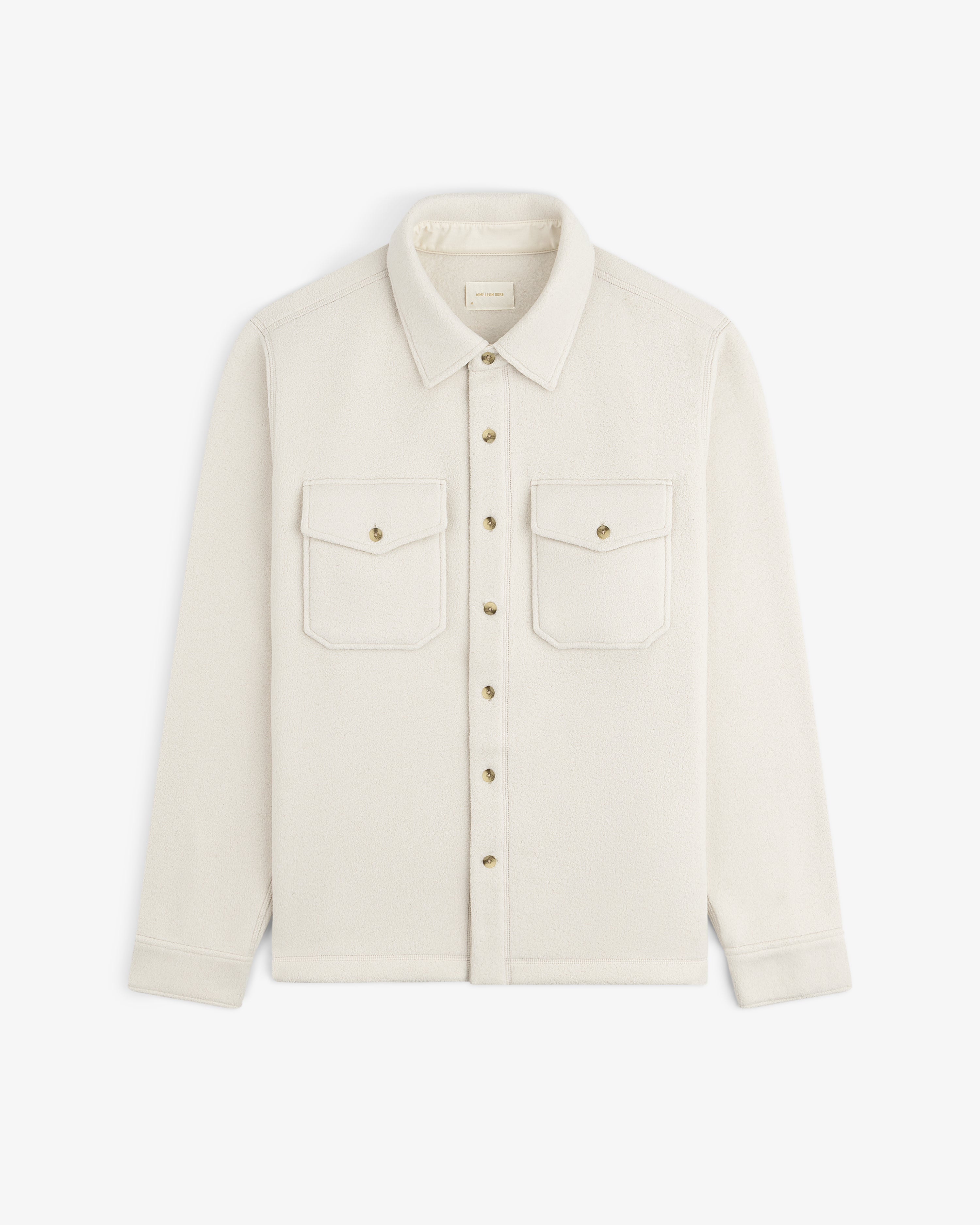 aim-leon-dore-melange-fleece-hemd-oatmeal image 2