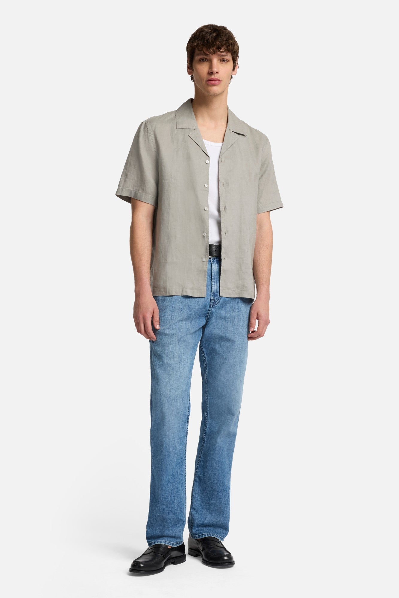 7-for-all-mankind-linen-camp-shirt-sage-herren-kurzarm image 2