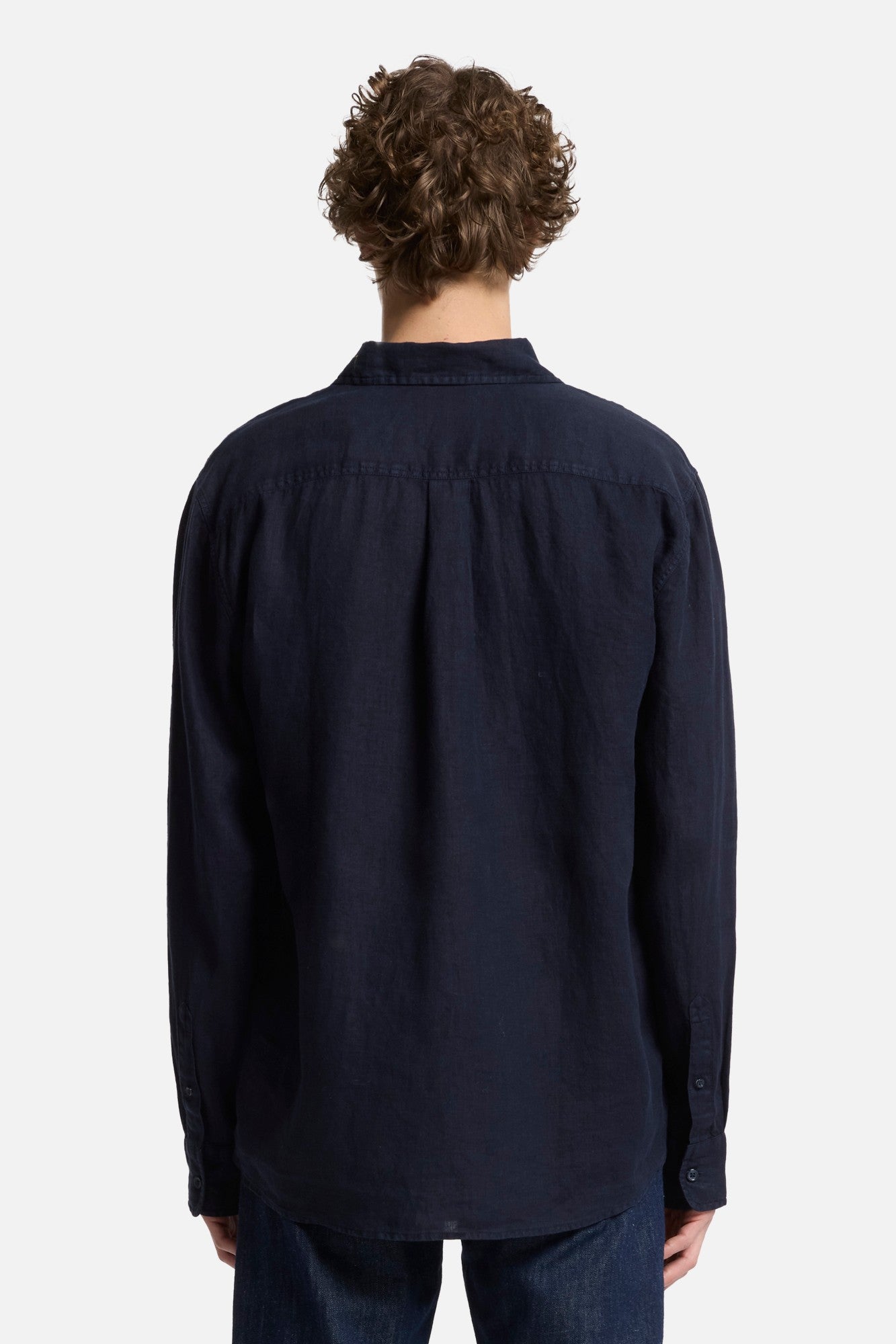 7-for-all-mankind-classic-linen-button-up-hemd-navy image 5