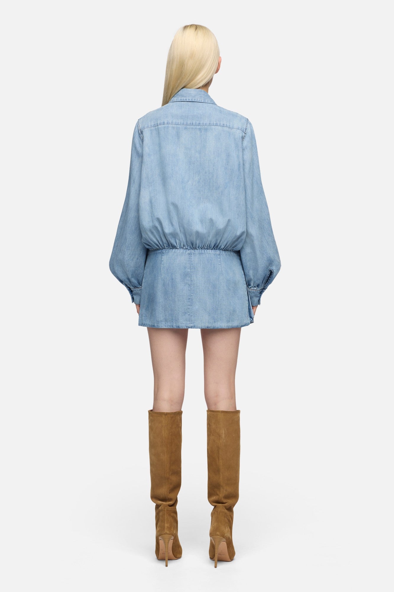 7-for-all-mankind-utility-mini-dress-damen-minikleid-in-chambray-loft image 5