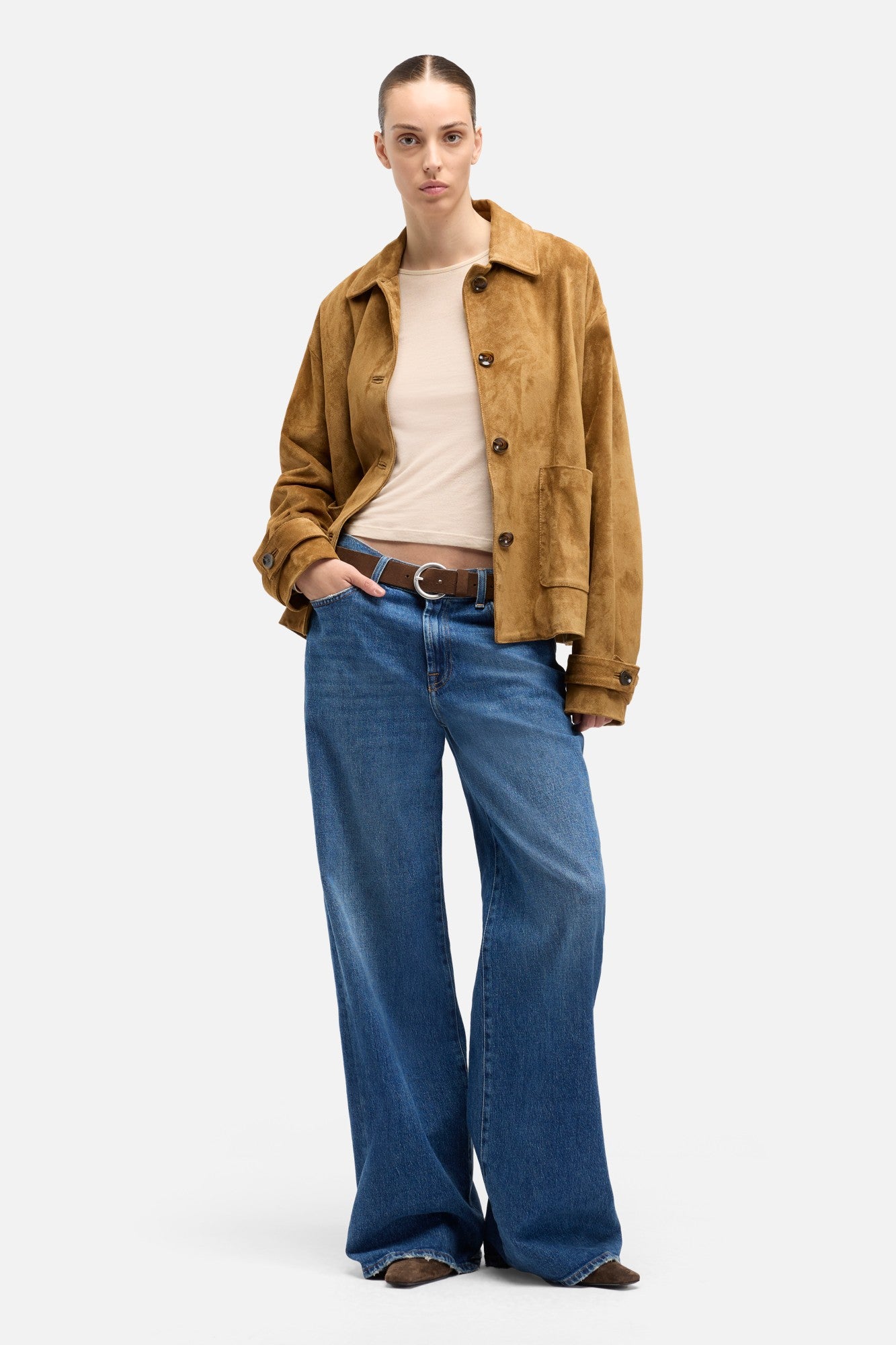 7-for-all-mankind-suede-cropped-chore-jacket-tobacco-damen-lederjacke image 2
