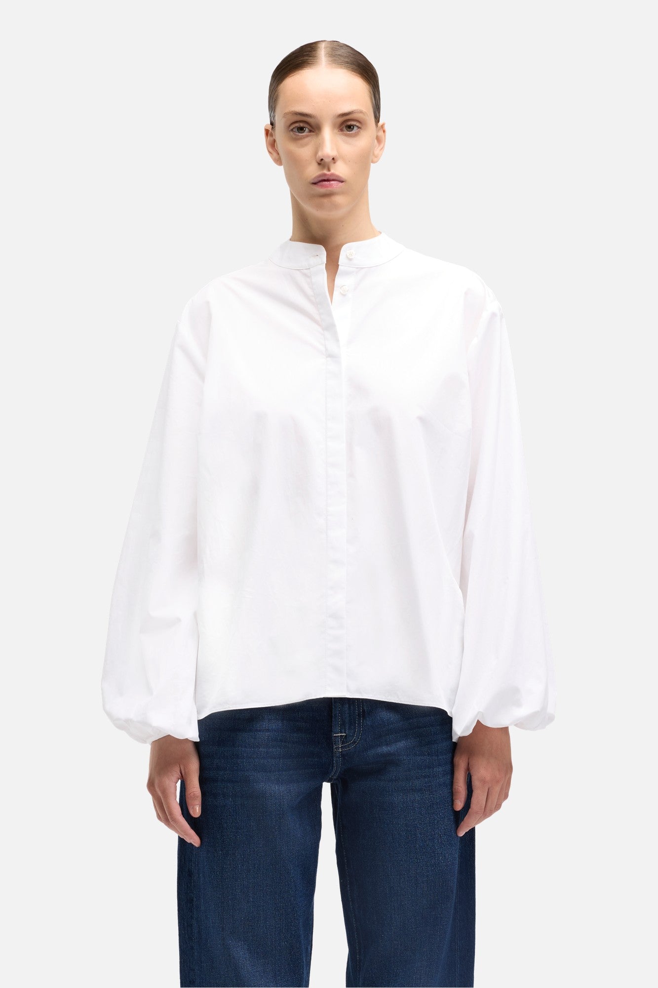 7-for-all-mankind-poplin-balloon-sleeve-hemd-wei image 3