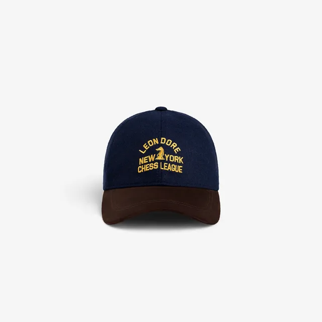 aim-leon-dore-triborough-chess-club-woll-cap-navy image 1