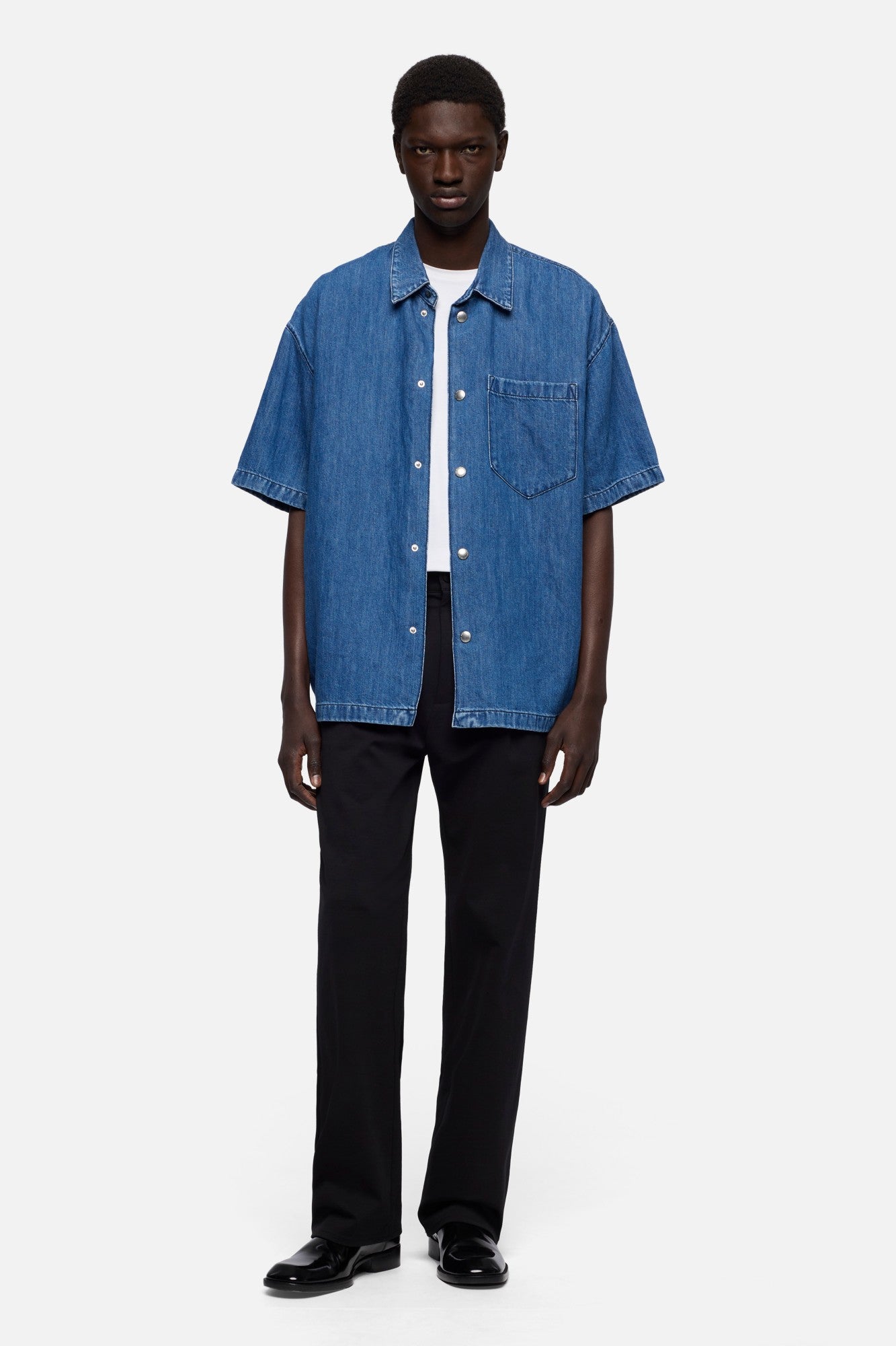 7-for-all-mankind-short-sleeve-denim-overshirt-indigo-linen-cloudbreak-herren image 2