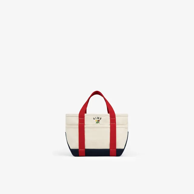 aim-leon-dore-mini-crest-contrast-tote-bag-cream-2 image 1