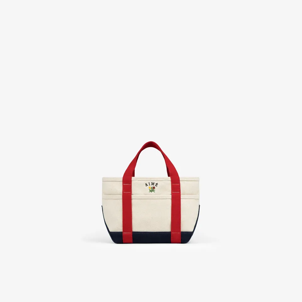 aim-leon-dore-mini-crest-contrast-tote-bag-cream-2 image 1
