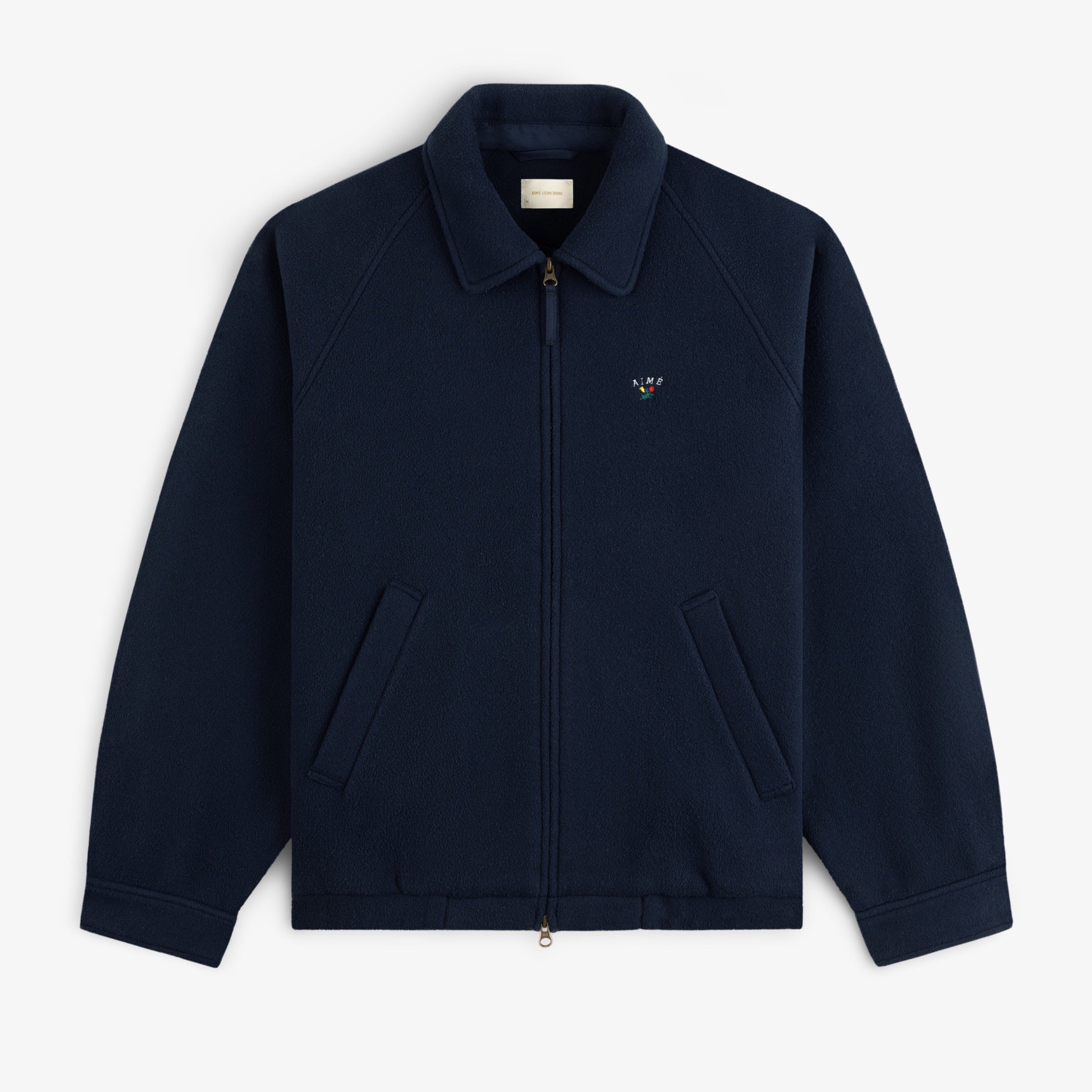 aim-leon-dore-crest-fleece-casual-jacke-navy image 1