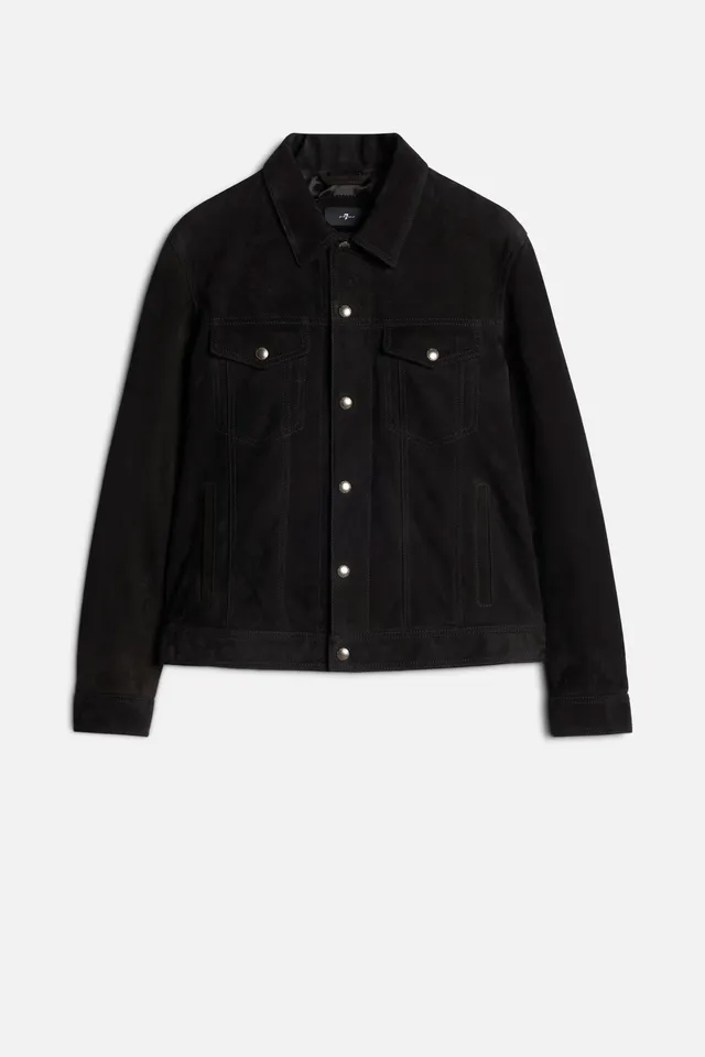 7-for-all-mankind-suede-trucker-jacke-black-herren image 1