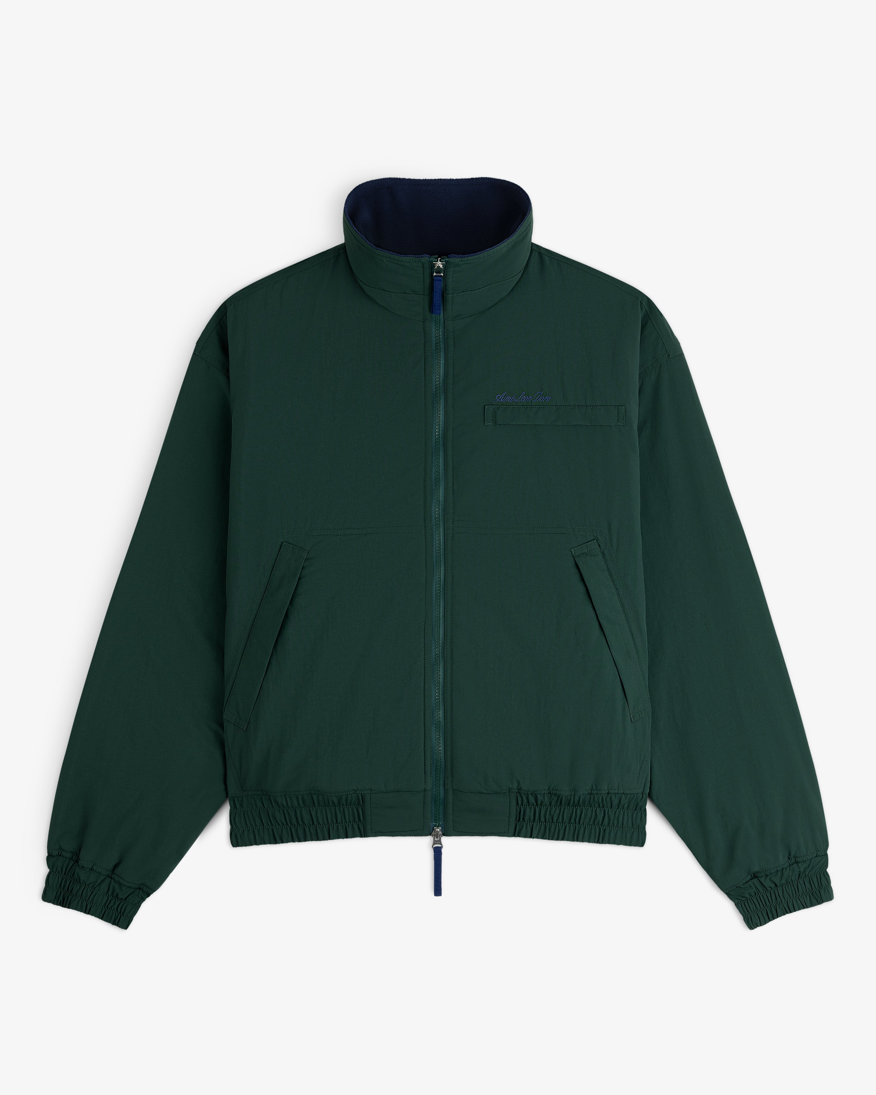 aim-leon-dore-fleece-lined-sport-windbreaker-gr-n image 2