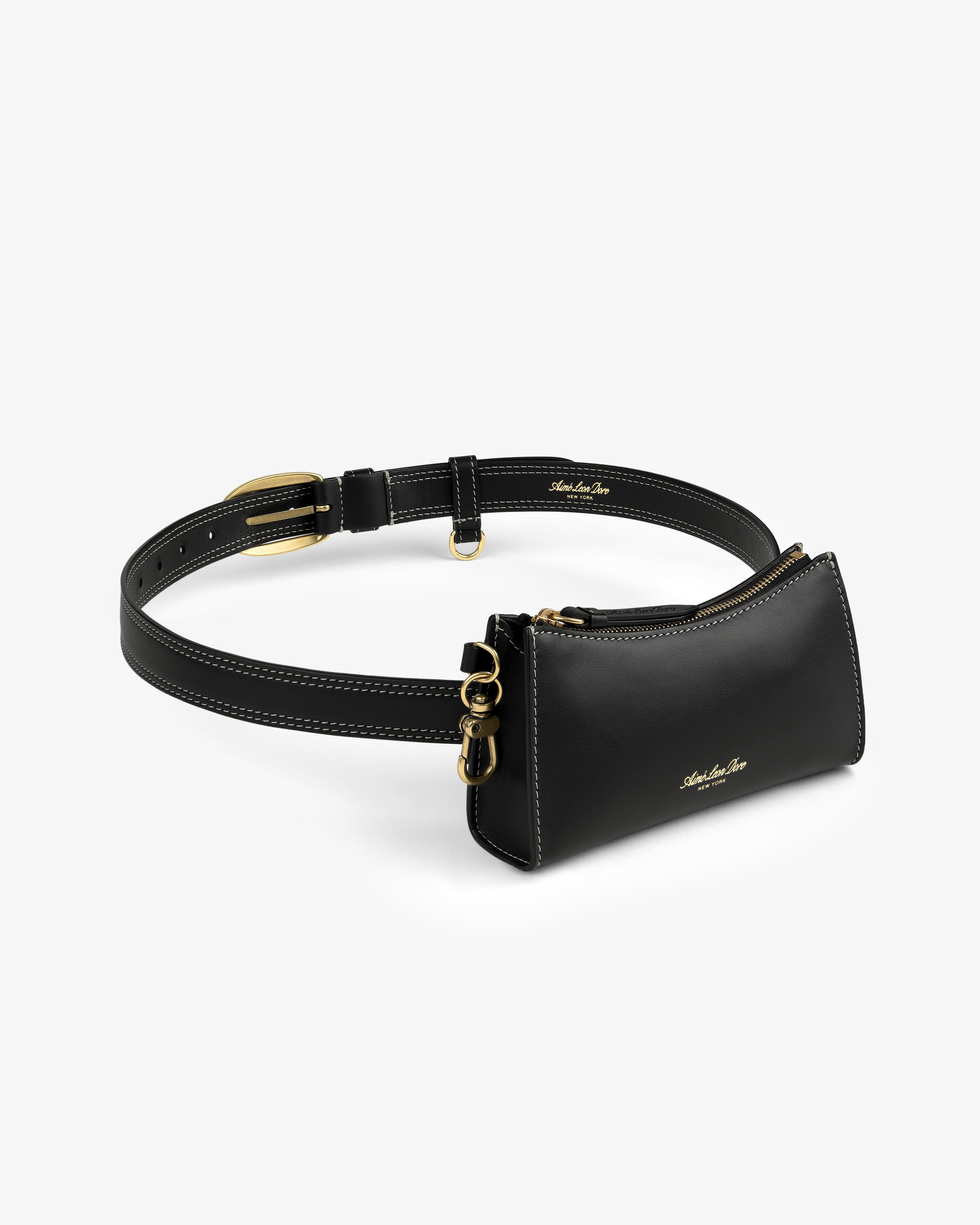 aim-leon-dore-convertible-leather-belt-bag-schwarz image 3