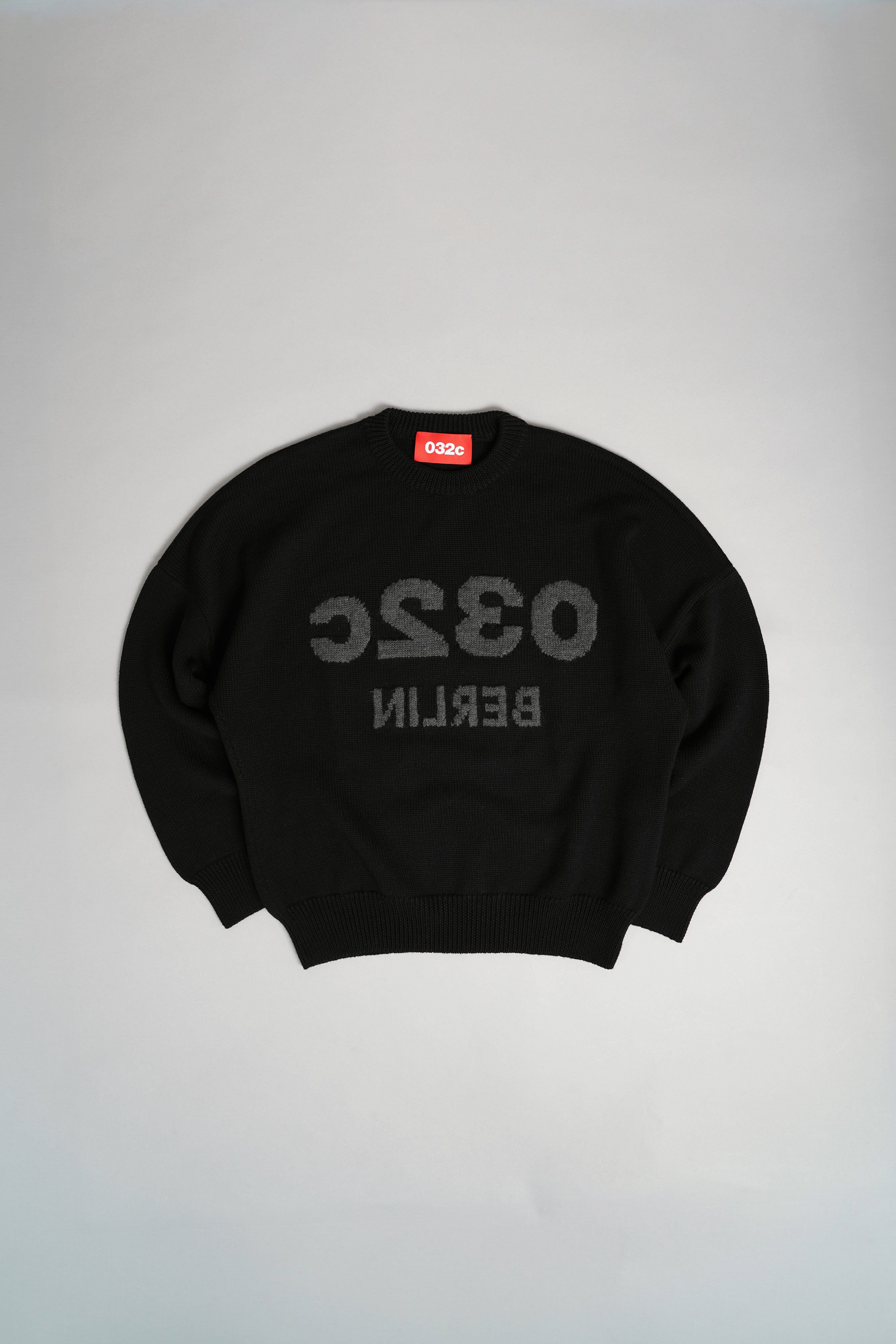 032c-selfie-sweater-black-black-melange-merino image 2
