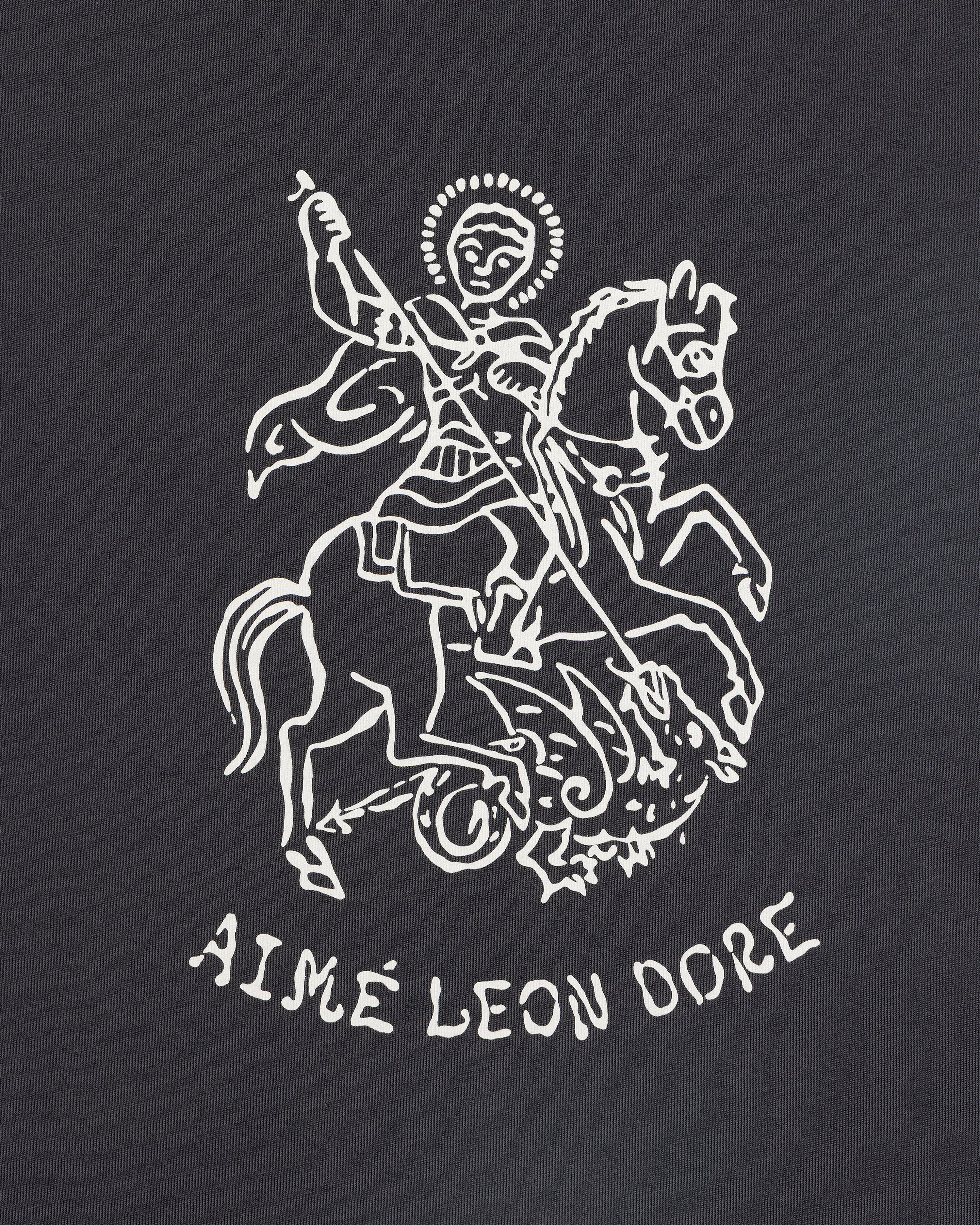 aim-leon-dore-saint-george-graphic-tee-graues-baumwoll-t-shirt-regular-fit image 4