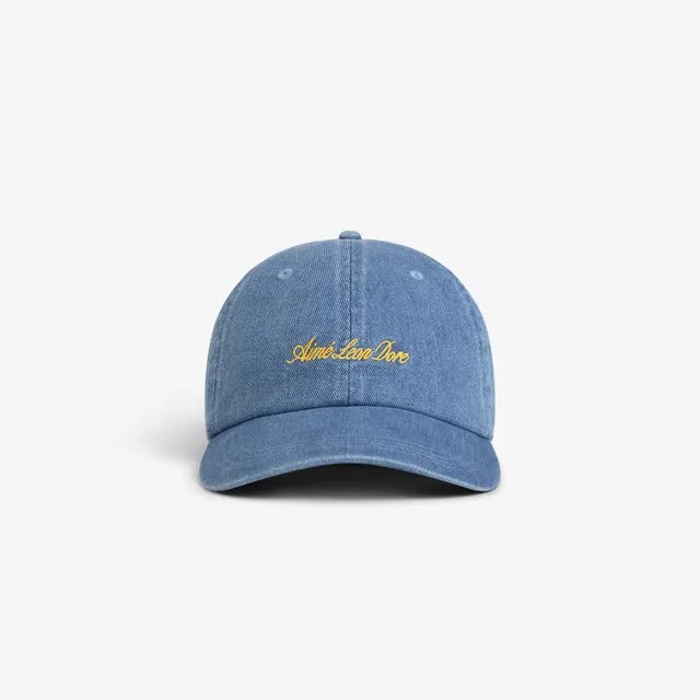 aim-leon-dore-denim-script-cap-blau-strapback image 1