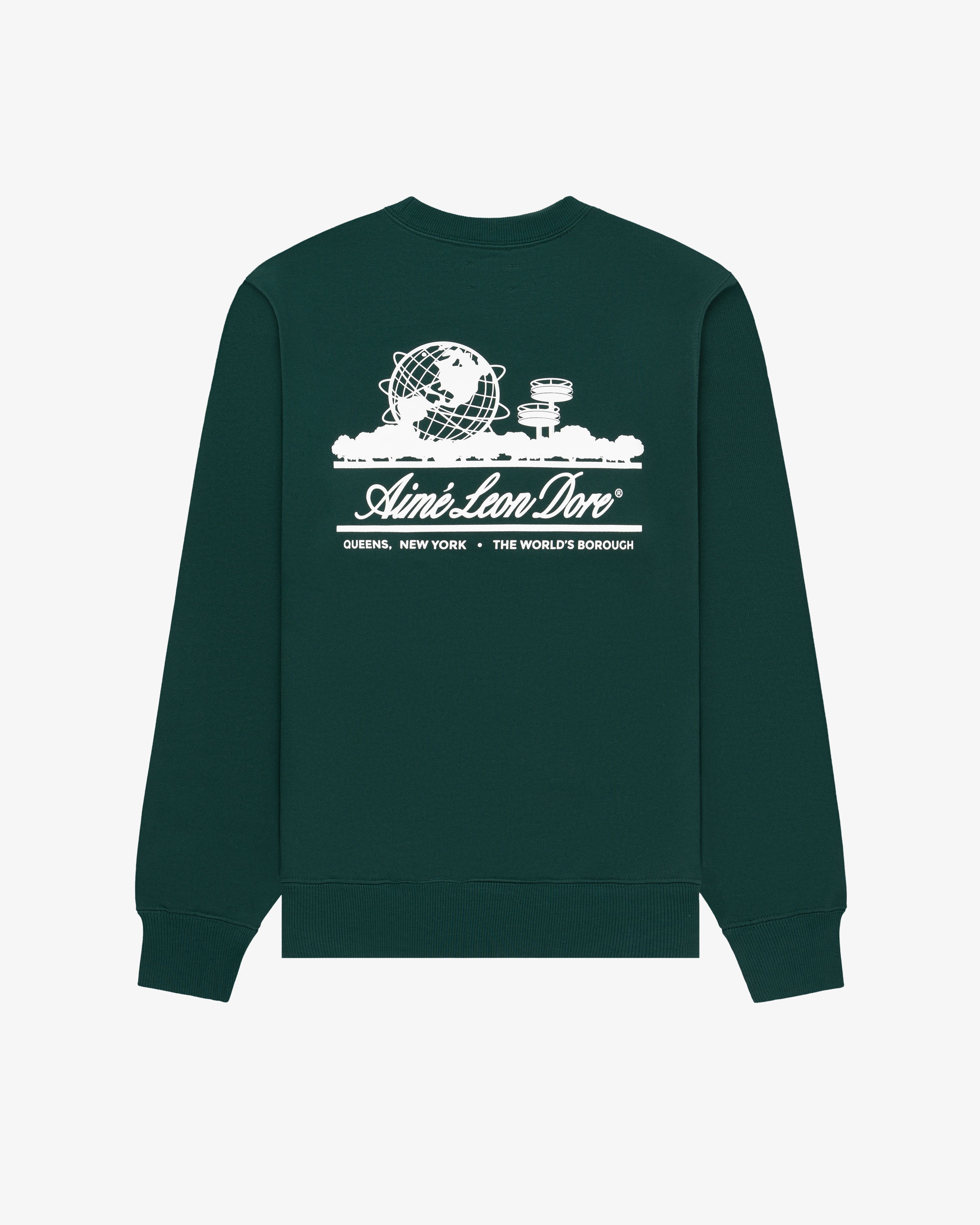 aim-leon-dore-unisphere-crewneck-sweatshirt-gr-n image 2