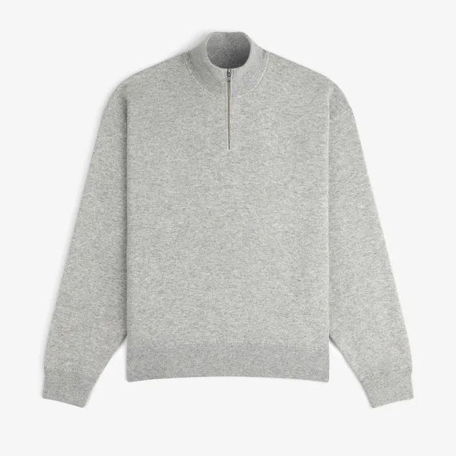 aim-leon-dore-quarter-zip-pavilion-cashmere-pullover-grau image 1