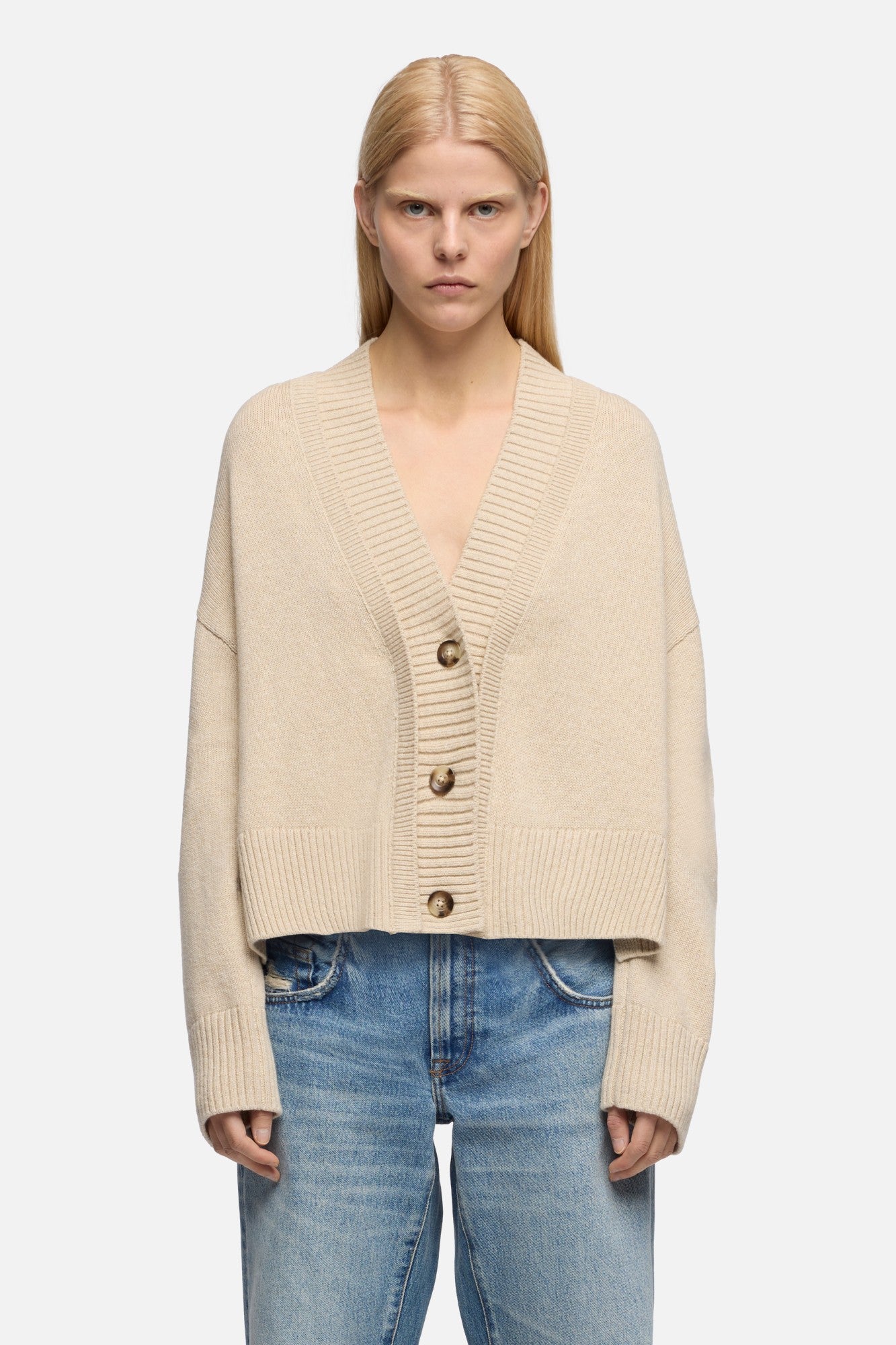 7-for-all-mankind-double-cardigan-damen-strickjacke-in-wool-blend-moonbeam image 3
