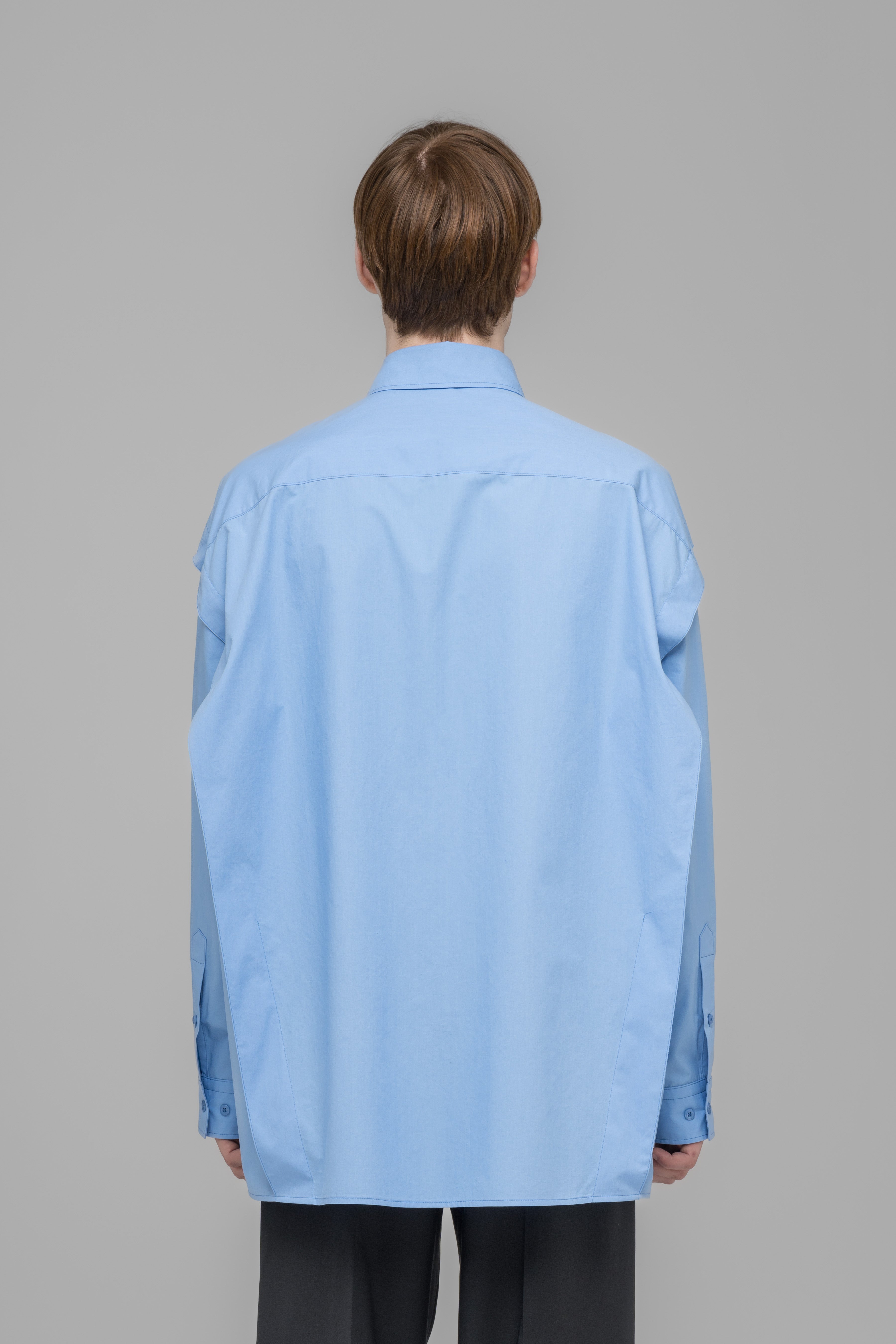 032c-please-steam-oversized-shirt-hemd-mit-breiten-schultern-und-logo-stick image 4