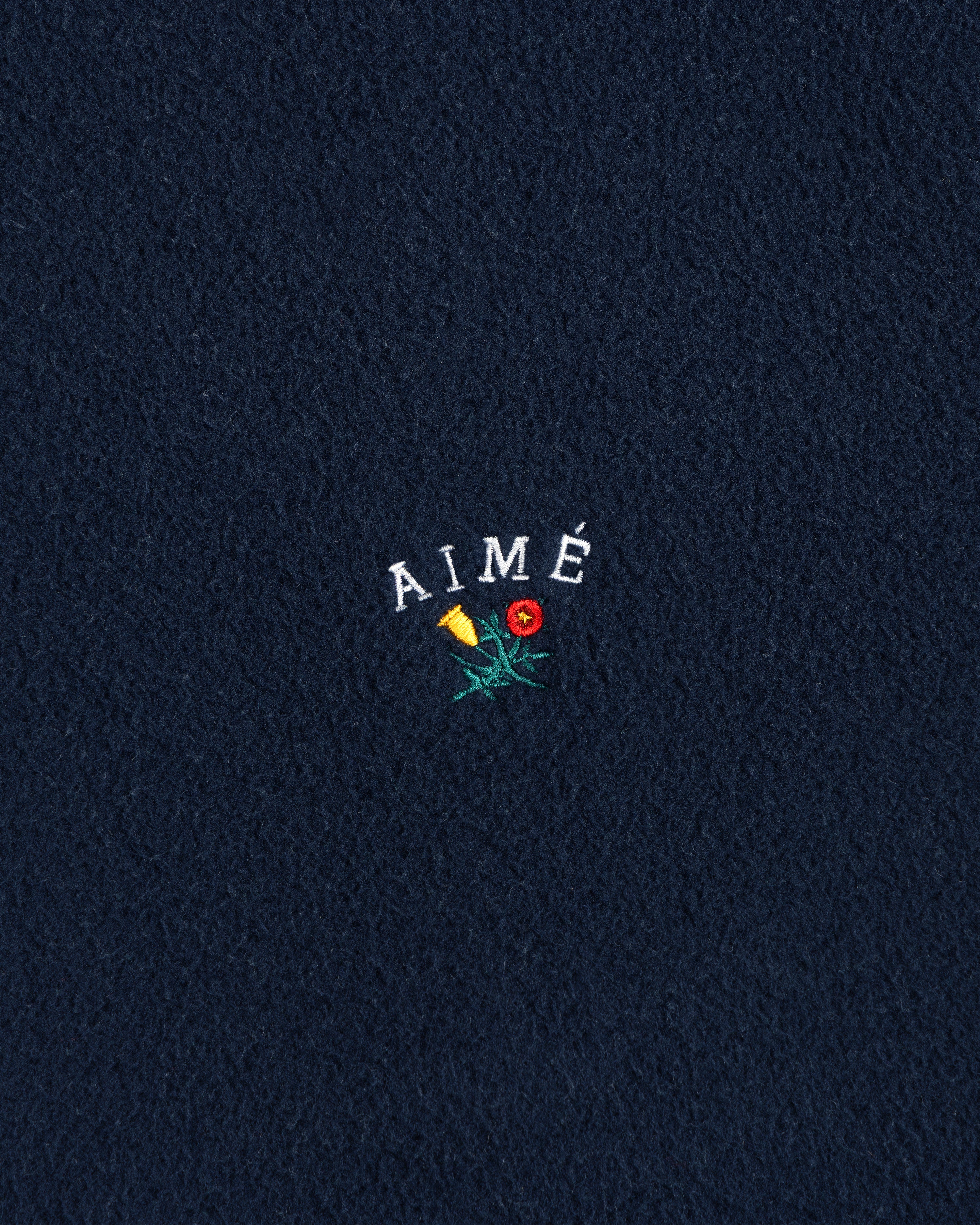 aim-leon-dore-crest-fleece-casual-jacke-navy image 4