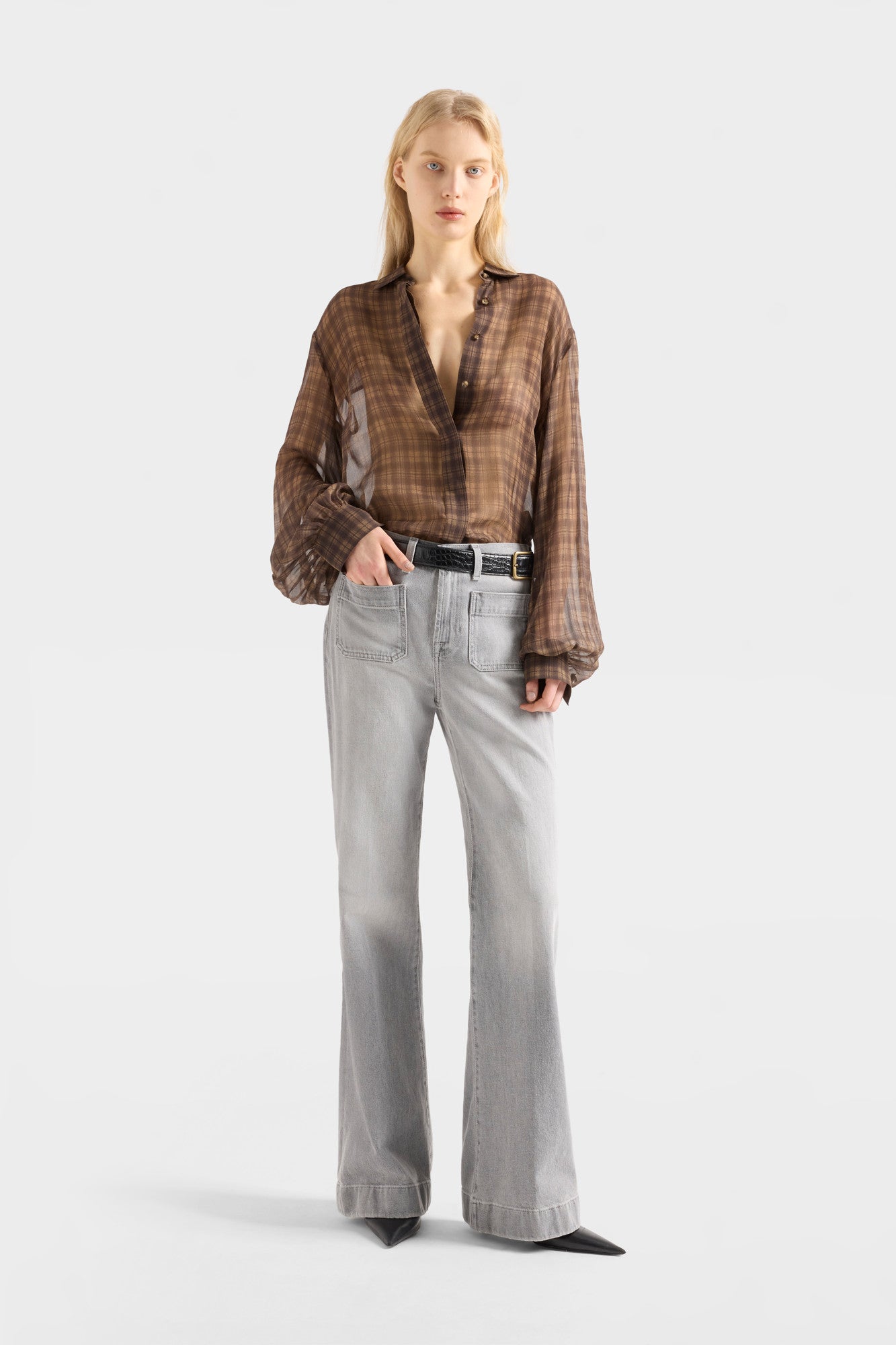 7-for-all-mankind-modern-dojo-flare-jeans-denim-metal image 2