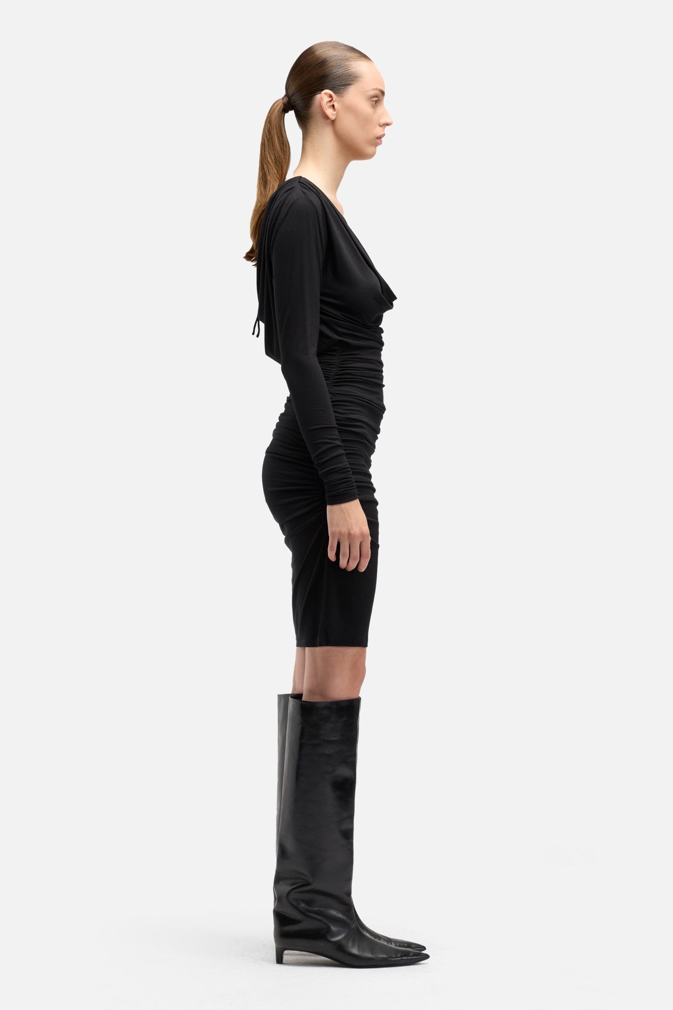 7-for-all-mankind-draped-dress-kleid-black image 6