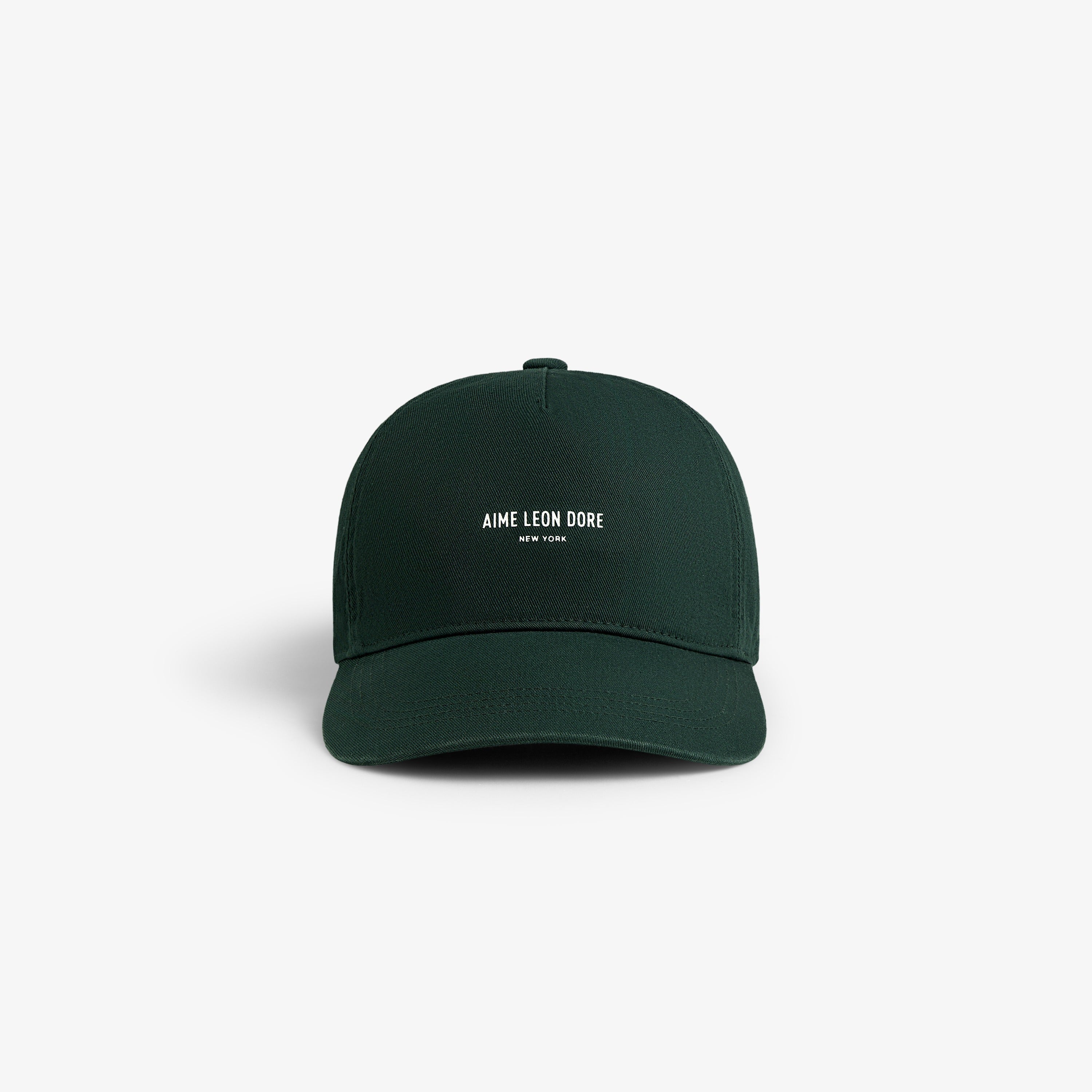 aim-leon-dore-micro-logo-hat-cap-gr-n-cotton-twill image 1