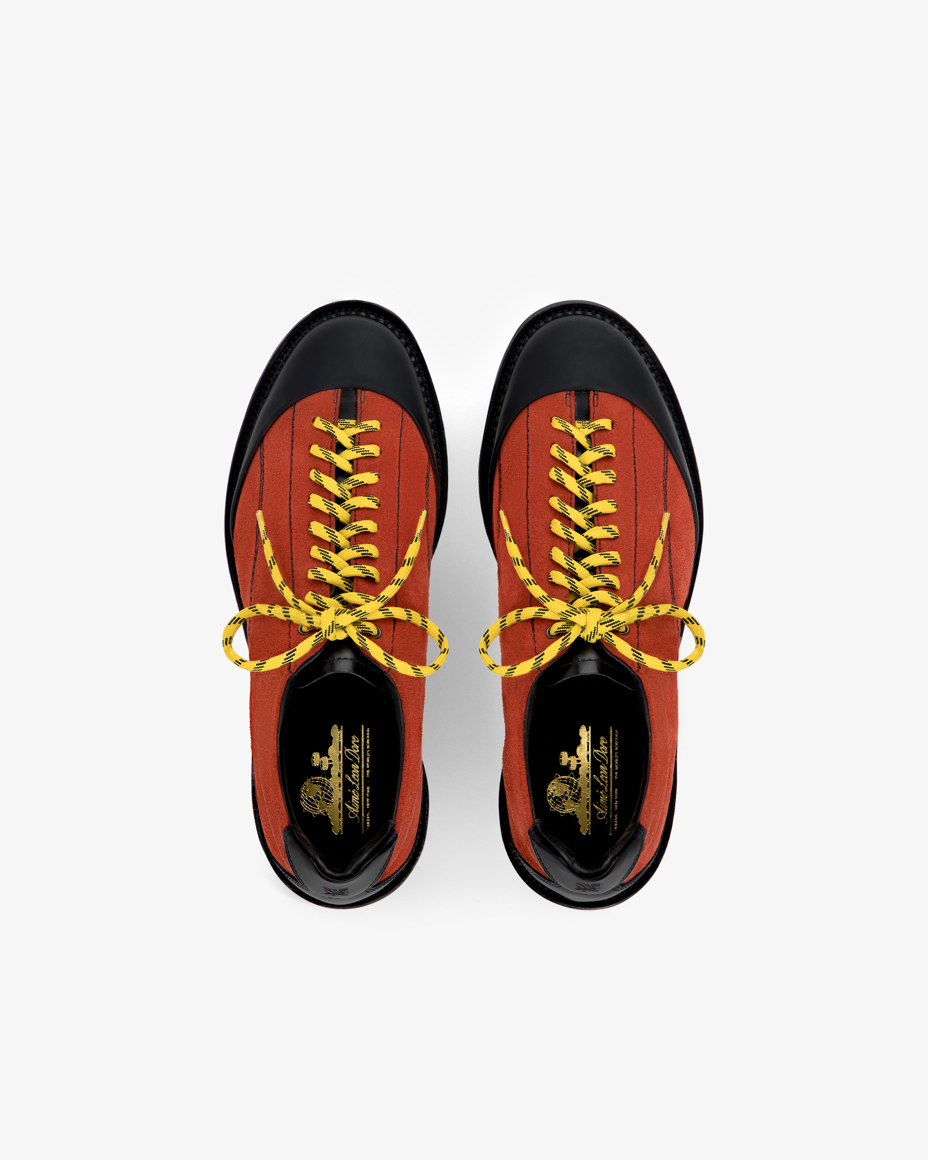 aim-leon-dore-suede-derby-hiker-rote-veloursleder-boots-vibram image 2