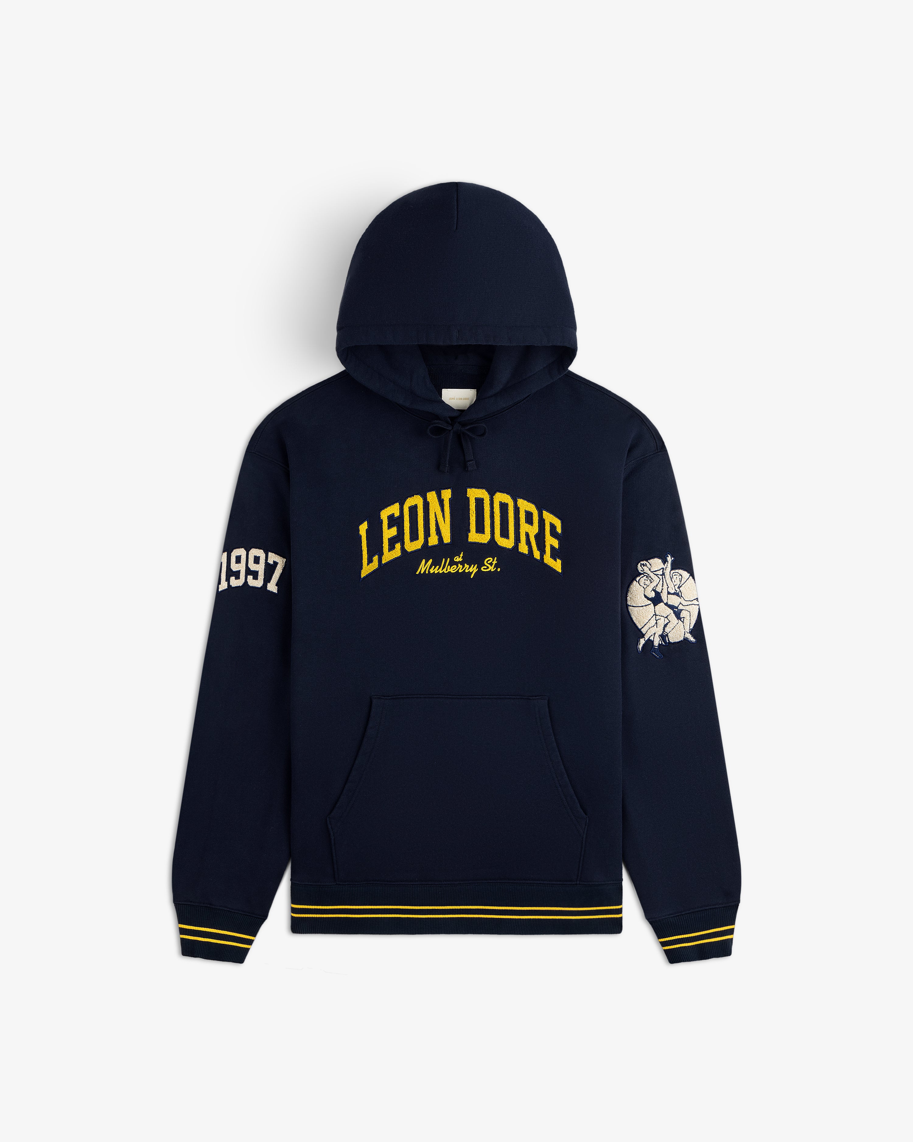 aim-leon-dore-mulberry-letterman-hoodie-kapuzenpullover-navy image 2